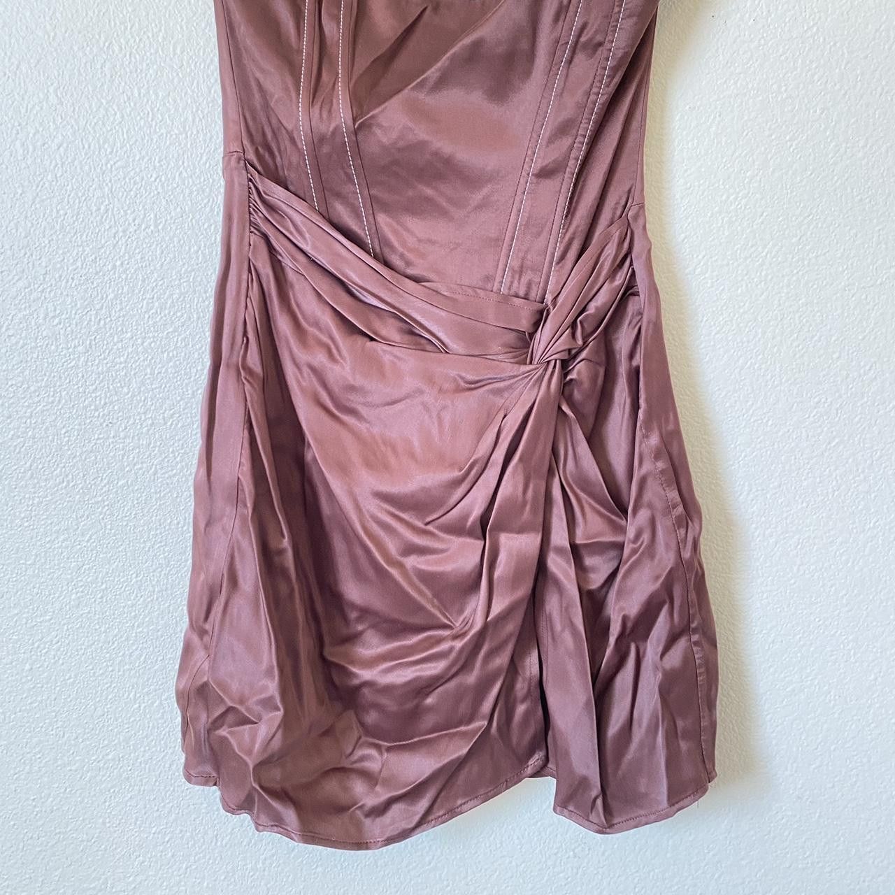 Zara ZARA STRAPLESS BROWN MINI DRESS SIZE MEDIUM Size M / US 6-8 / IT 42-44 - 3 Thumbnail