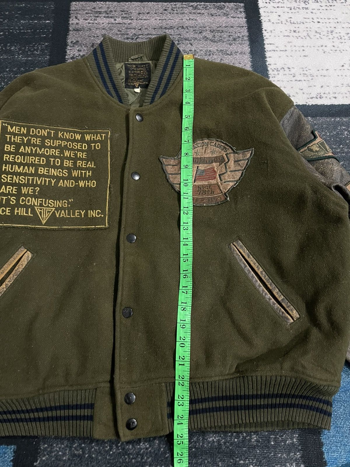 Vintage Vintage The British Confession Varsity Leather Jacket Size US XL / EU 56 / 4 - 21 Thumbnail