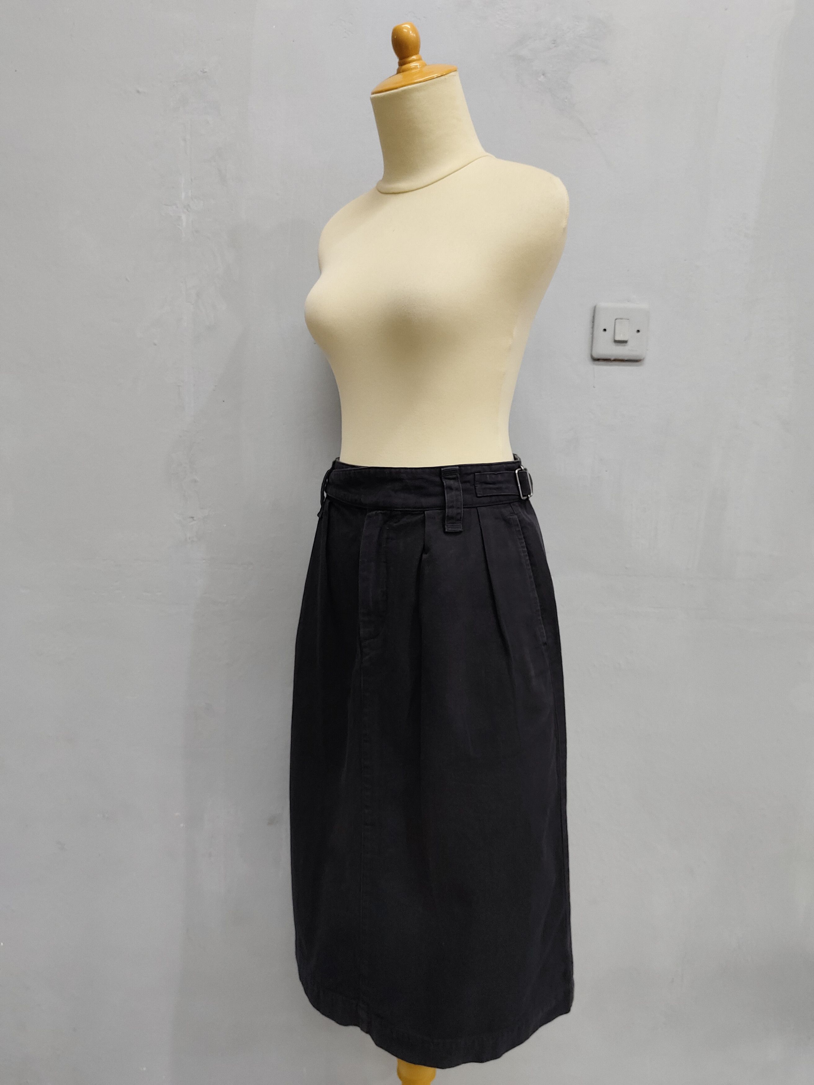 Margaret Howell 00s Margaret Howell 🇬🇧 Tailoring Side Buckle Wrap Skirt Size 29" - 11 Thumbnail