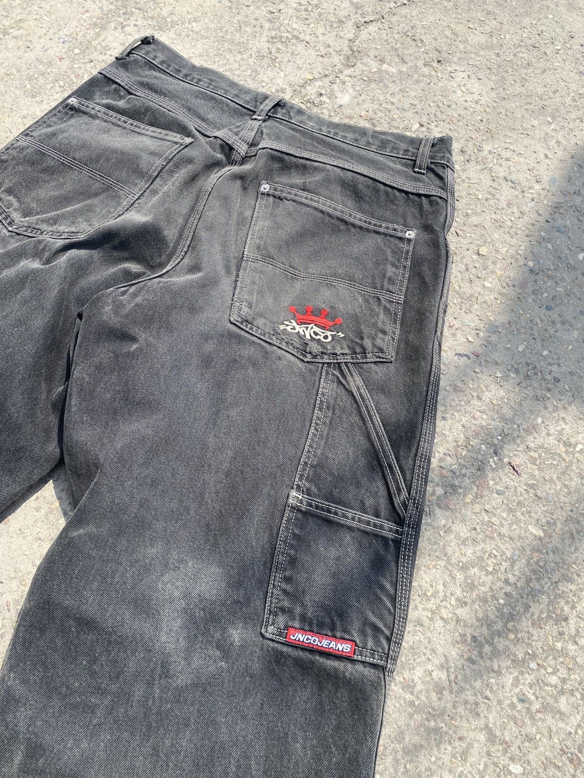 JNCO JNCO Jeans Y2K 90S Size 34W/30L Jet Black XXL Pockets Size US 34 / EU 50 - 5 Thumbnail