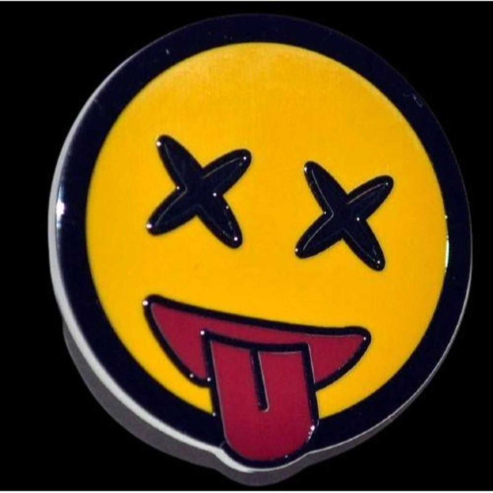 Coach Coach Enamel Decorative Pin - Yellow Emoji 1" Round Size ONE SIZE - 1 Thumbnail