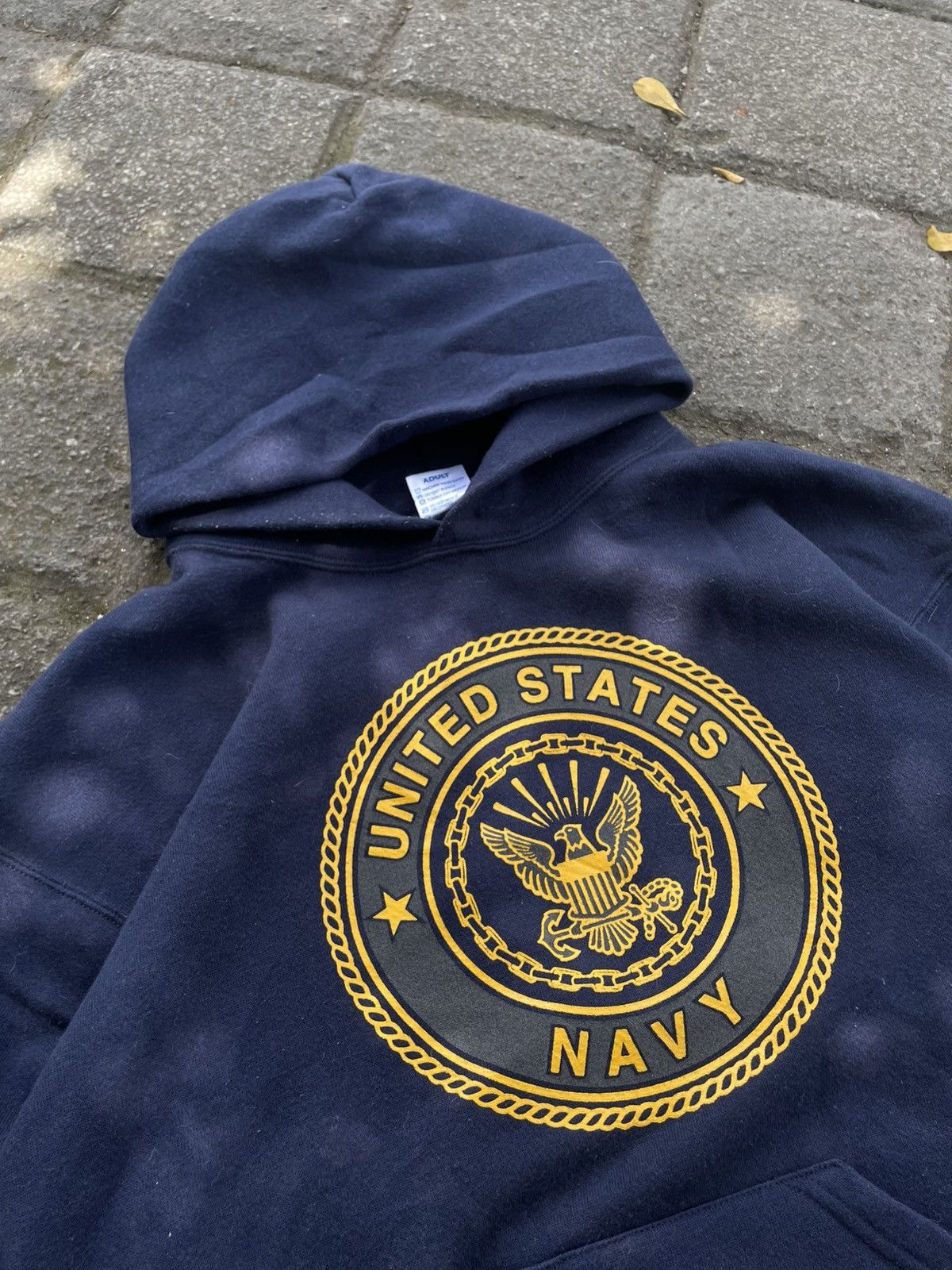Vintage Vintage Hoodie US NAVY Size US XL / EU 56 / 4 - 2 Thumbnail