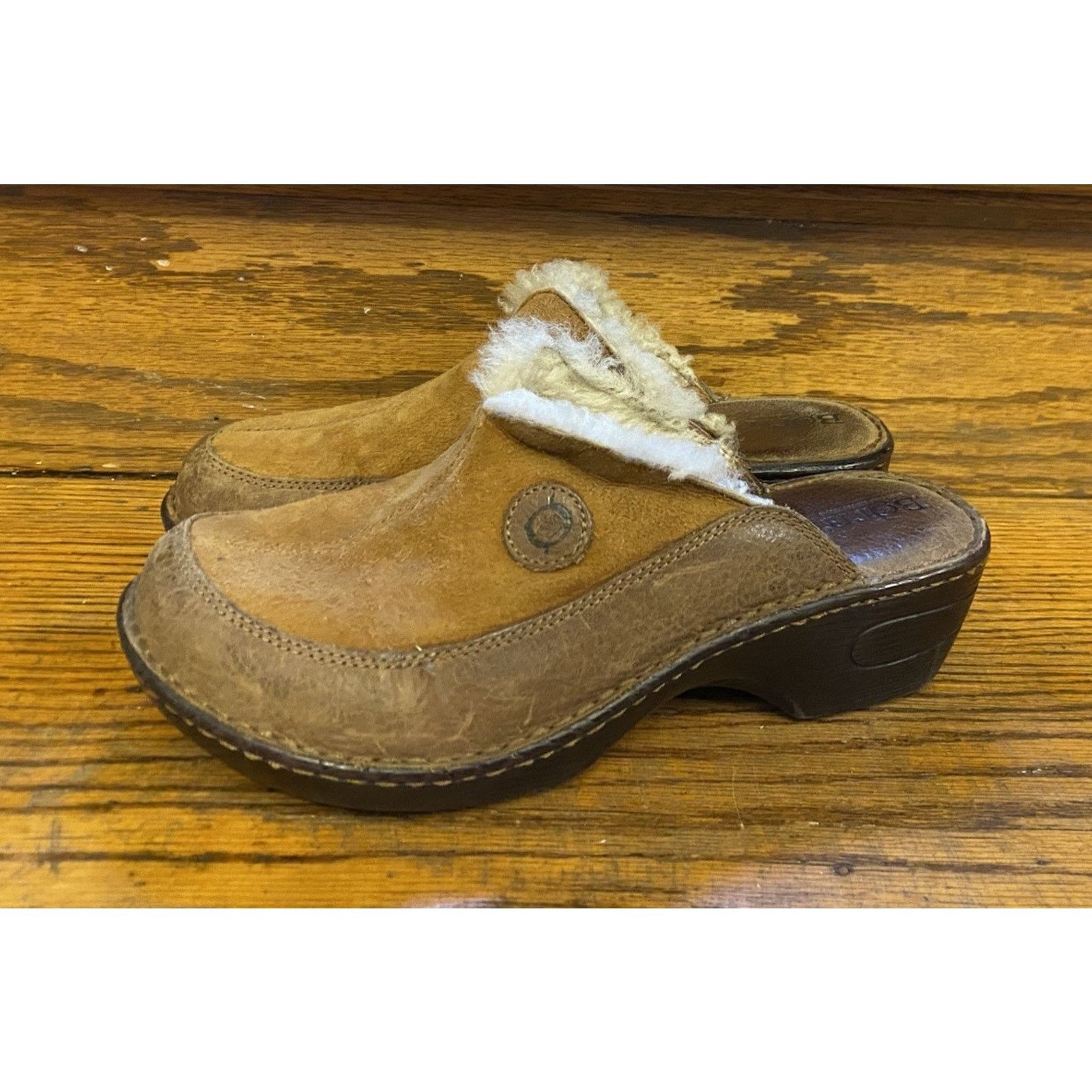 Born Born Hand Crafted Women's 9, 40.5 Leather Wool Lined Shoe Size US 9 / IT 39 - 3 Thumbnail