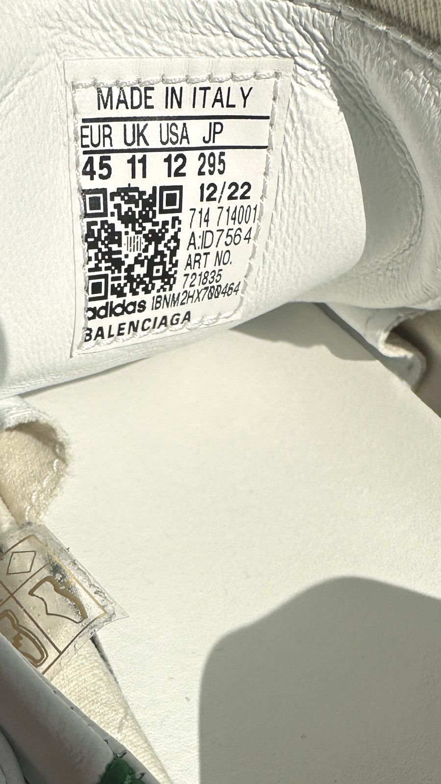 Adidas × Balenciaga Sneakers Balenciaga Stan Smith Size US 12 / EU 45 - 8 Thumbnail