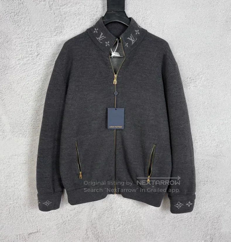Louis Vuitton Louis Vuitton New jacquard wool knit zip-up jacket Size US M / EU 48-50 / 2 - 1 Thumbnail