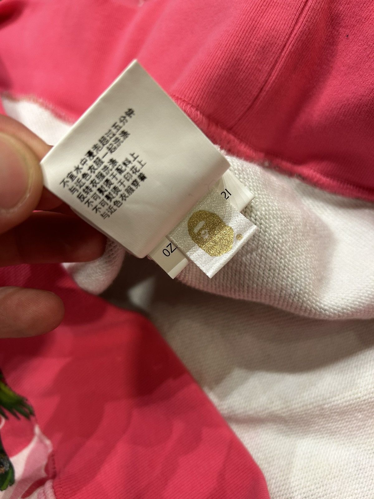 Bape Bape X Monkey 47 Pullover Hoodie Pink Size US XL / EU 56 / 4 - 11 Thumbnail