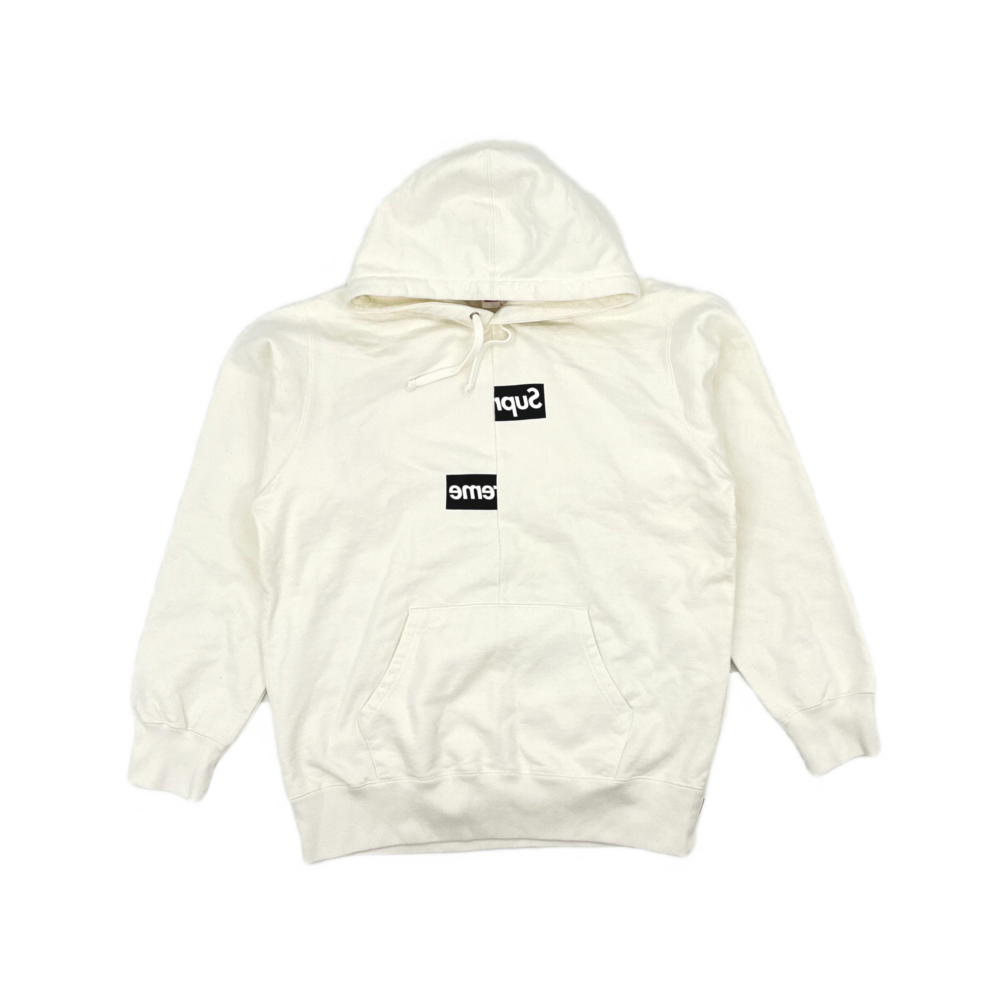 Supreme Supreme CDG SHIRT Split Box Logo Hoodie (Black) | Grailed