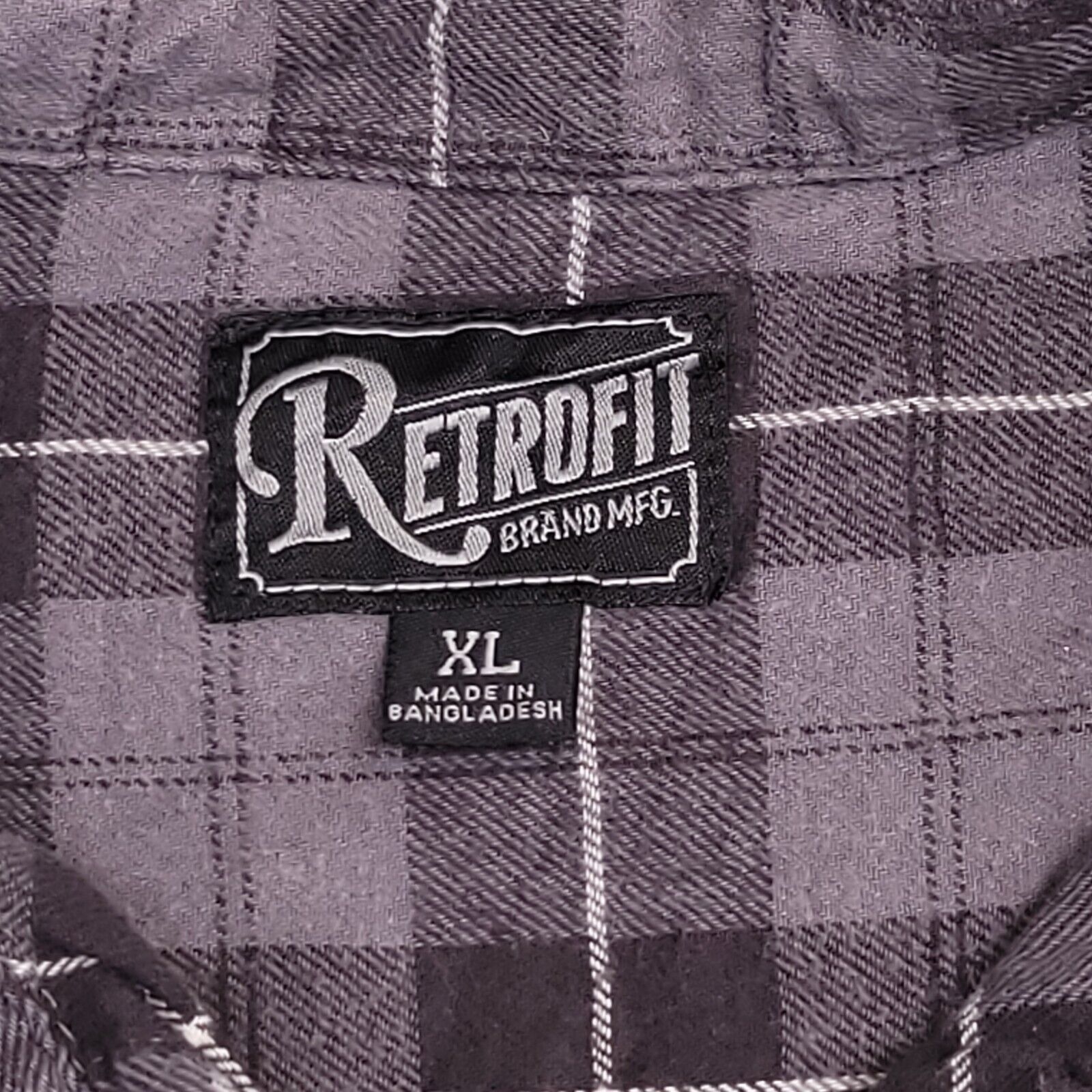 Retrofit Retrofit Tartan Flannel Shirt Mens Size Extra Large XL Gray Size US XL / EU 56 / 4 - 3 Thumbnail