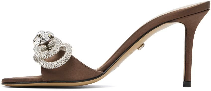 MACH & MACH o1s22i1n0724 Silk Satin Mules in Brown Size US 7 / IT 37 - 3 Thumbnail