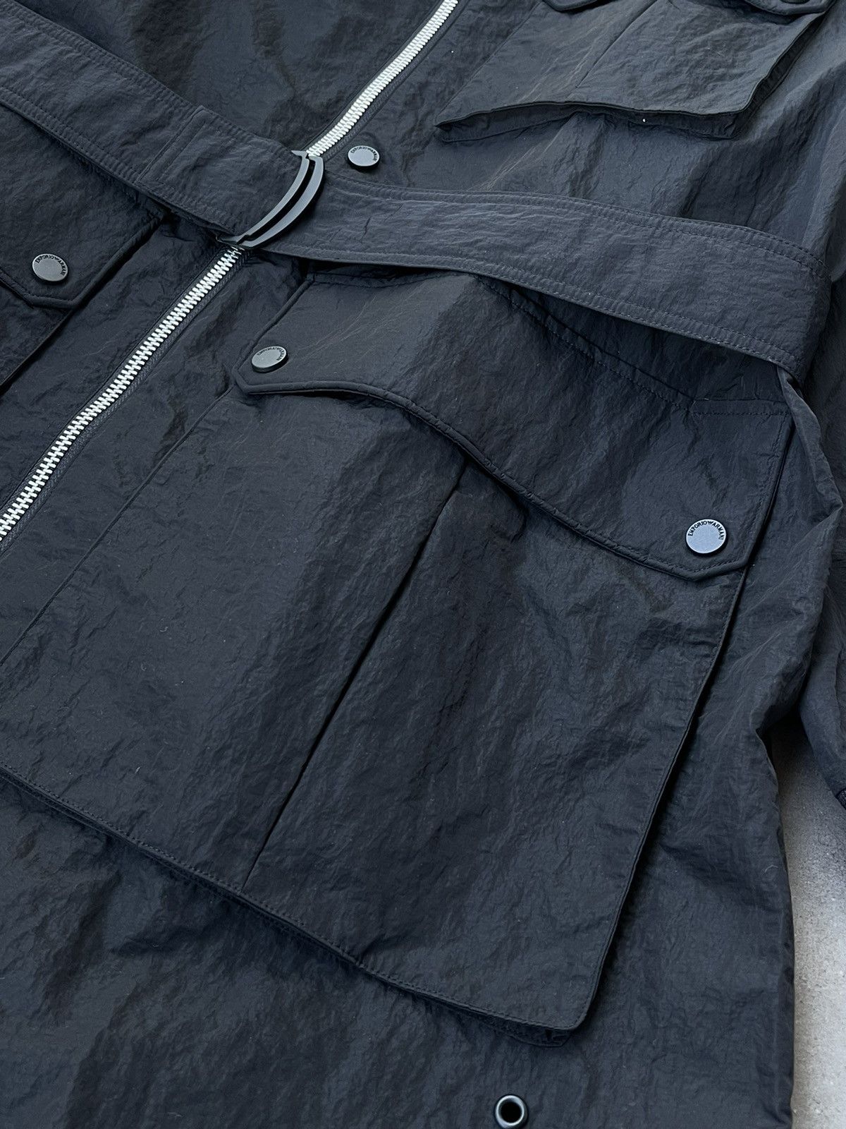 Emporio Armani !DS! AW22 Emporio Armani Black Trench Coat Windbreaker Size US L / EU 52-54 / 3 - 11 Thumbnail