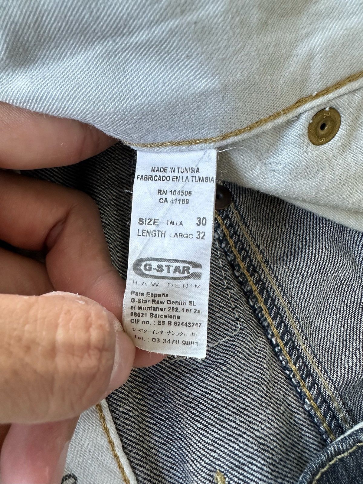 G-Star Rare BuckleBack G Star Raw Double Knee Denim Jeans 96 Elwood Size US 30 / EU 46 - 5 Thumbnail