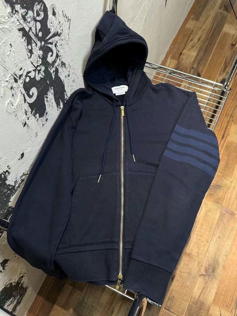 Thom Browne Thom Browne size4 Blue and green zipper jacket shirt Size US XL / EU 56 / 4 - 1 Thumbnail