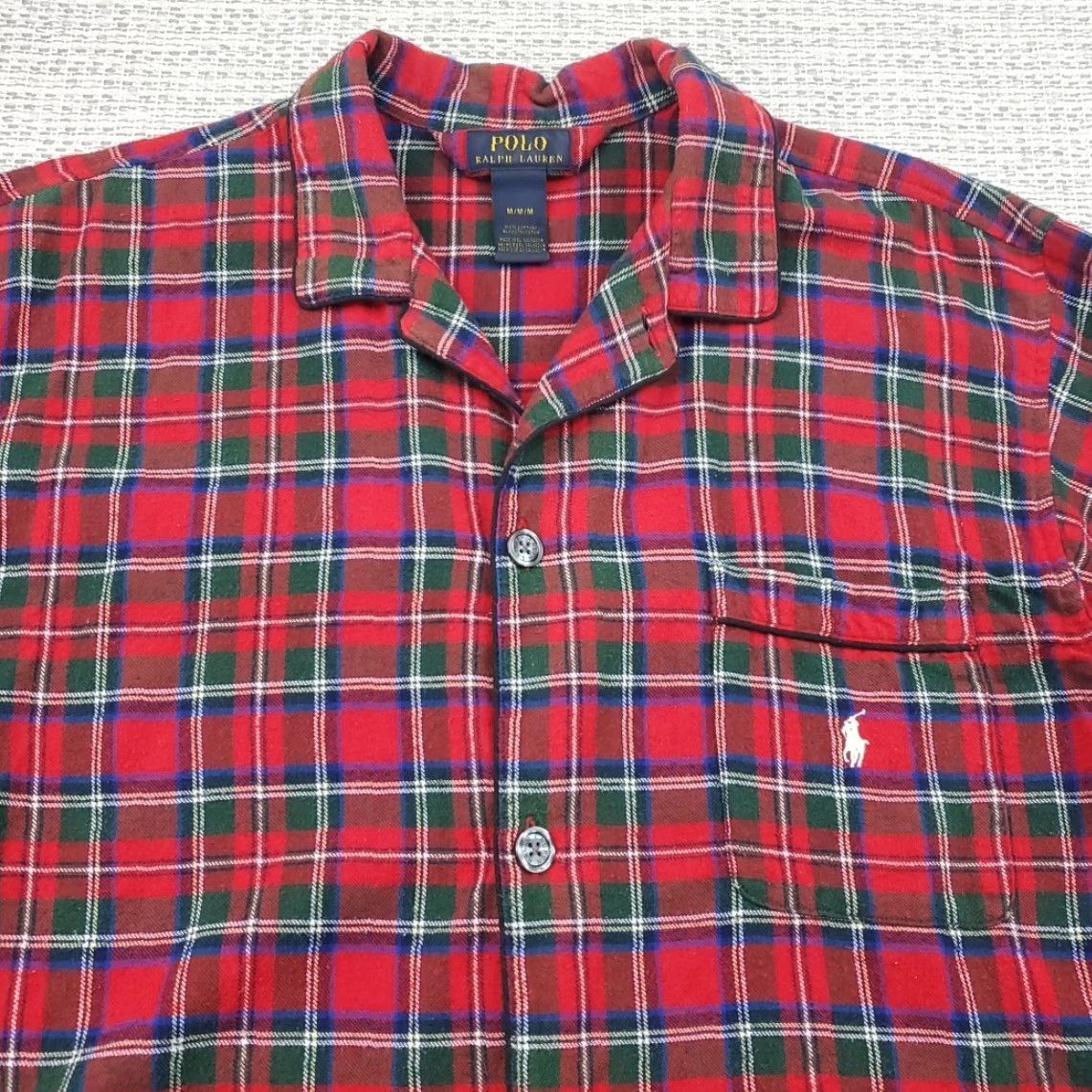 Polo Ralph Lauren Polo Ralph Lauren Mens Medium Plaid Pajama Sleepwear Button Up Shirt Cotton Size US M / EU 48-50 / 2 - 4 Thumbnail