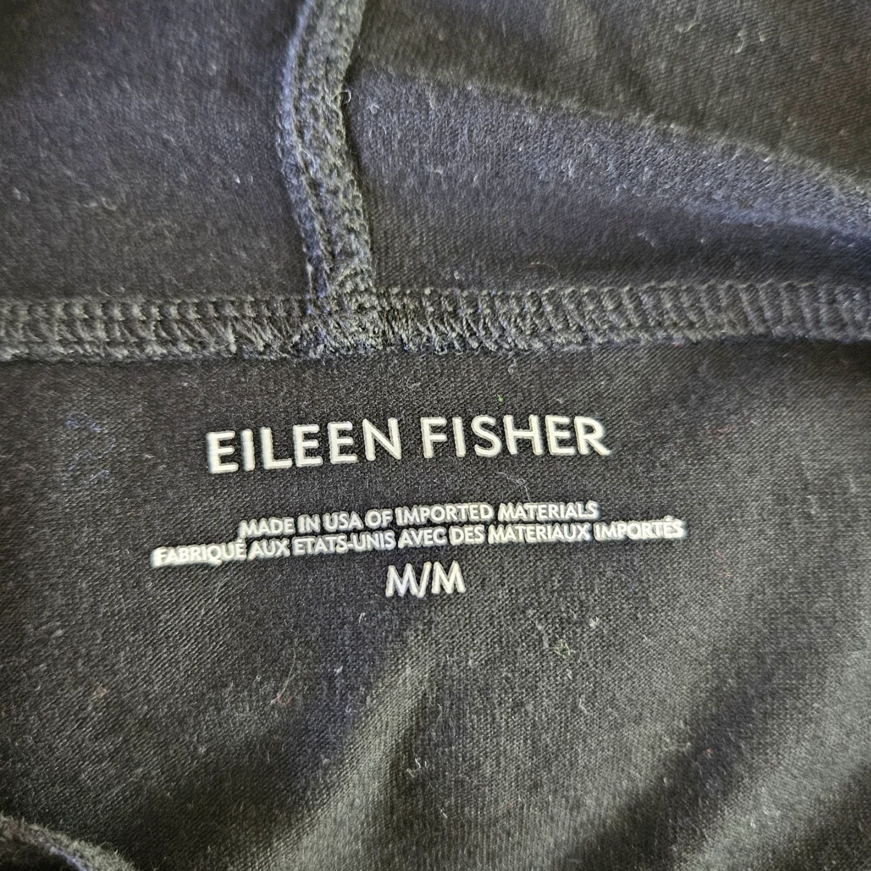Eileen Fisher Eileen Fisher Womens Hoodie Sz Medium Solid Black Cotton Blend Pullover Lightweight Activewear 90s? Size M / US 6-8 / IT 42-44 - 5 Thumbnail