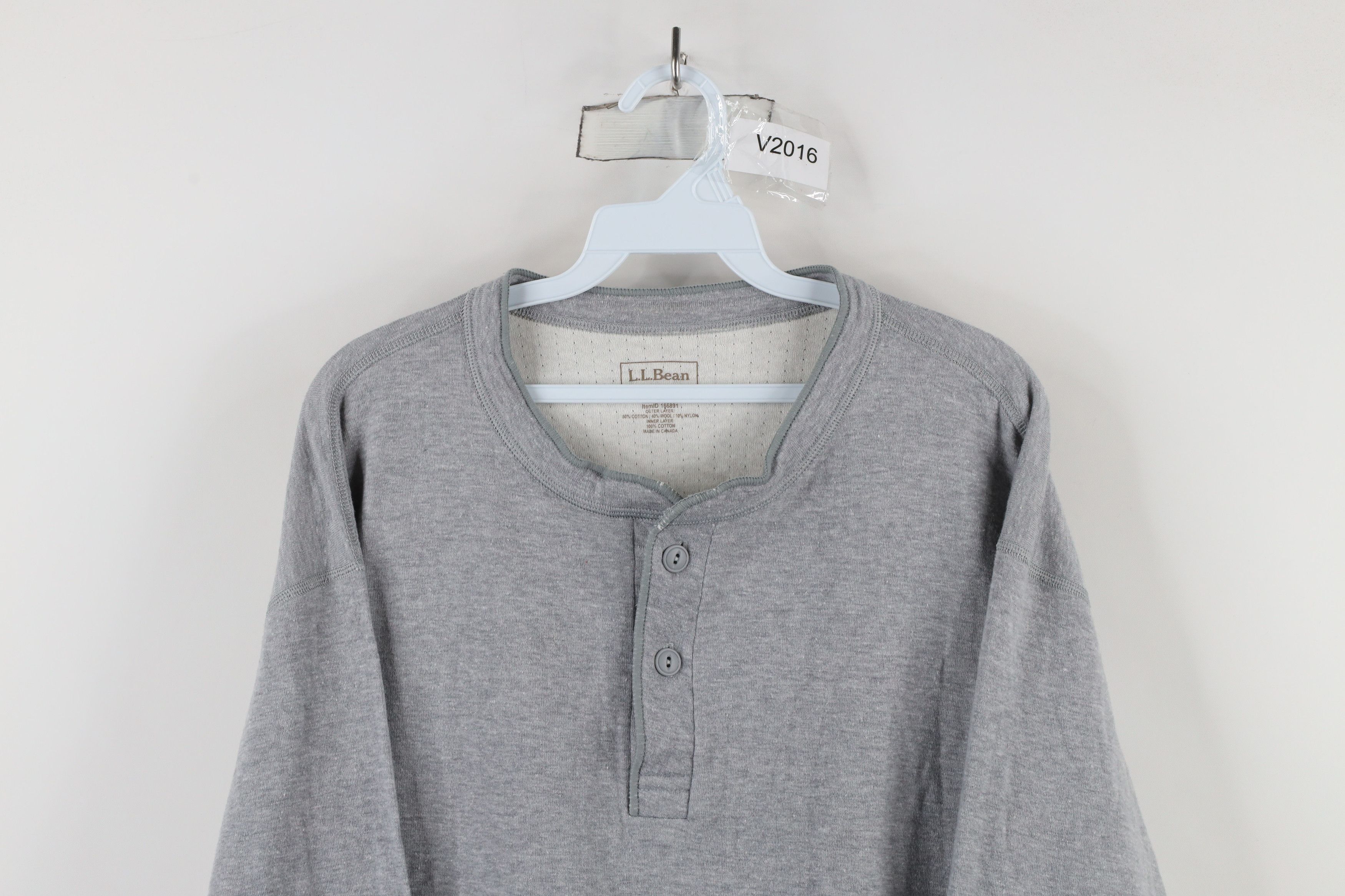 L.L. Bean × Vintage Vintage LL Bean Rivers Driver Long Sleeve Henley T-Shirt Size US XL / EU 56 / 4 - 2 Thumbnail