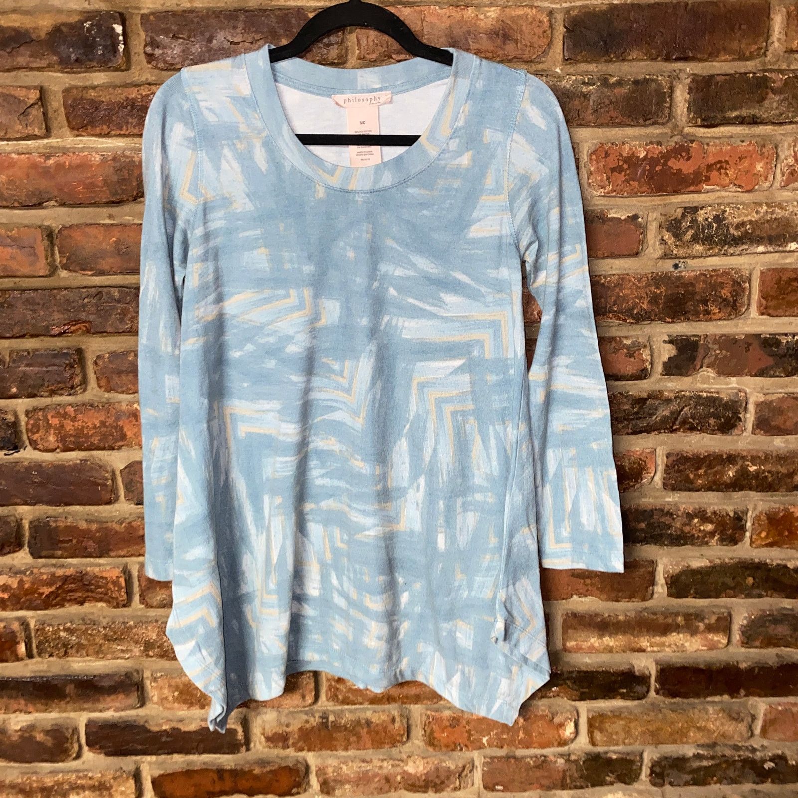 Other Philosophy Blue Barrow Print Sharkbite Sweatshirt Small Size S / US 4 / IT 40 - 1 Thumbnail
