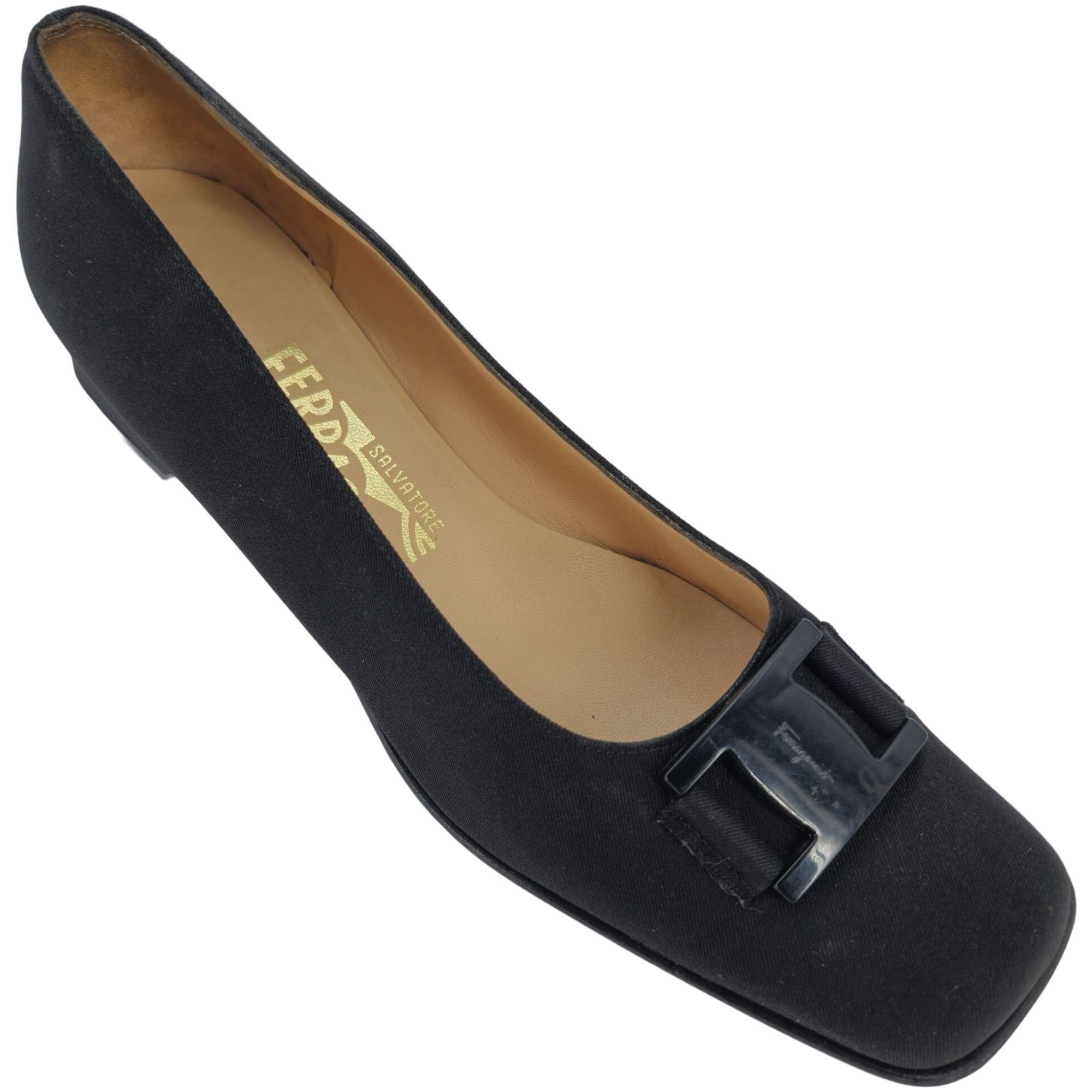 Salvatore Ferragamo Salvatore Ferragamo Italy Black Fabric Formal Dress Shoe 8AA Size US 8 / EU 41 - 10 Thumbnail