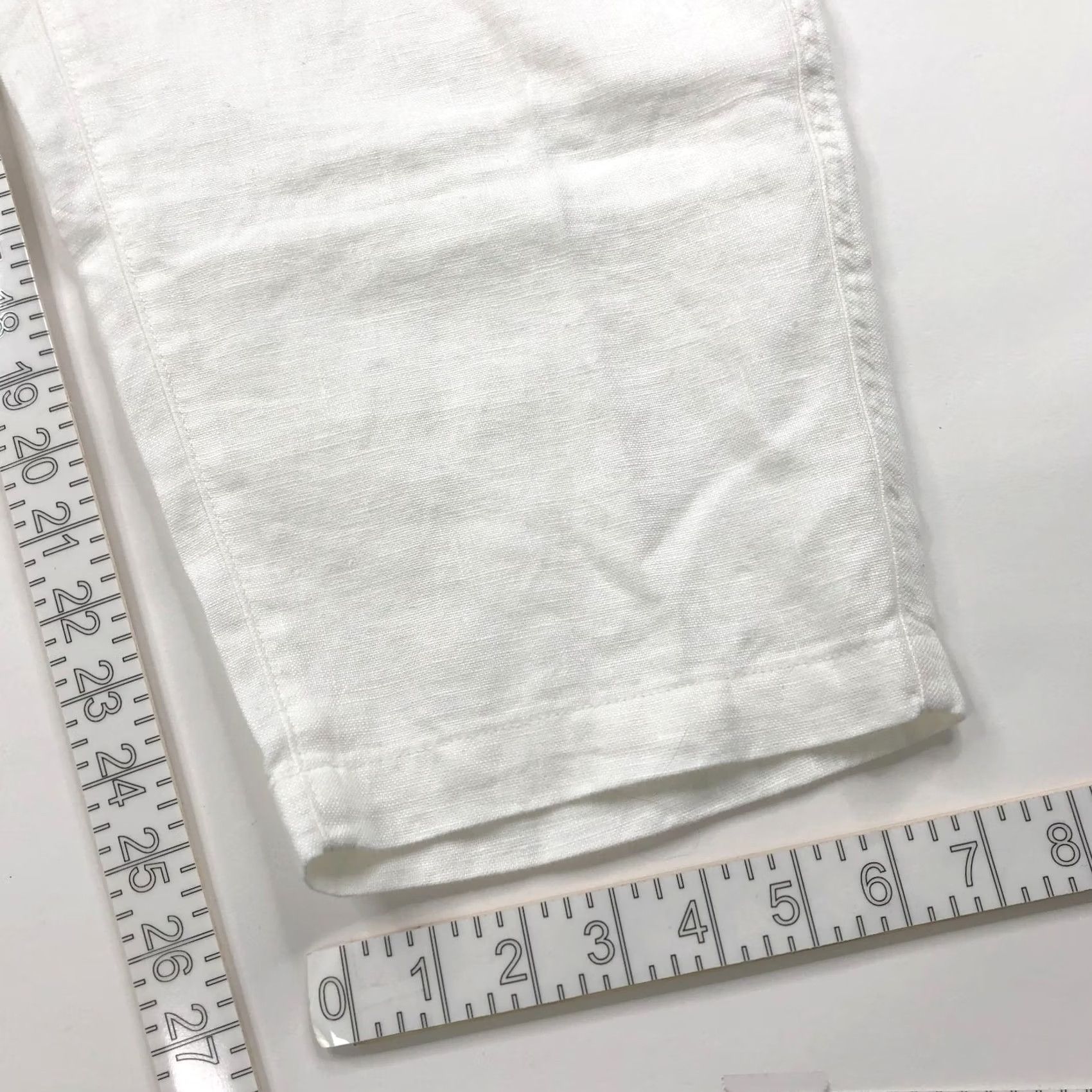 Lands' End Lands' End Pull On 18 Linen High Rise Pants White MINT - 100% Linen, Flat Front, Pockets, Zip, 26 Inseam, 40W 26L, Regular, Womens Size 40" / US 18 - 6 Thumbnail
