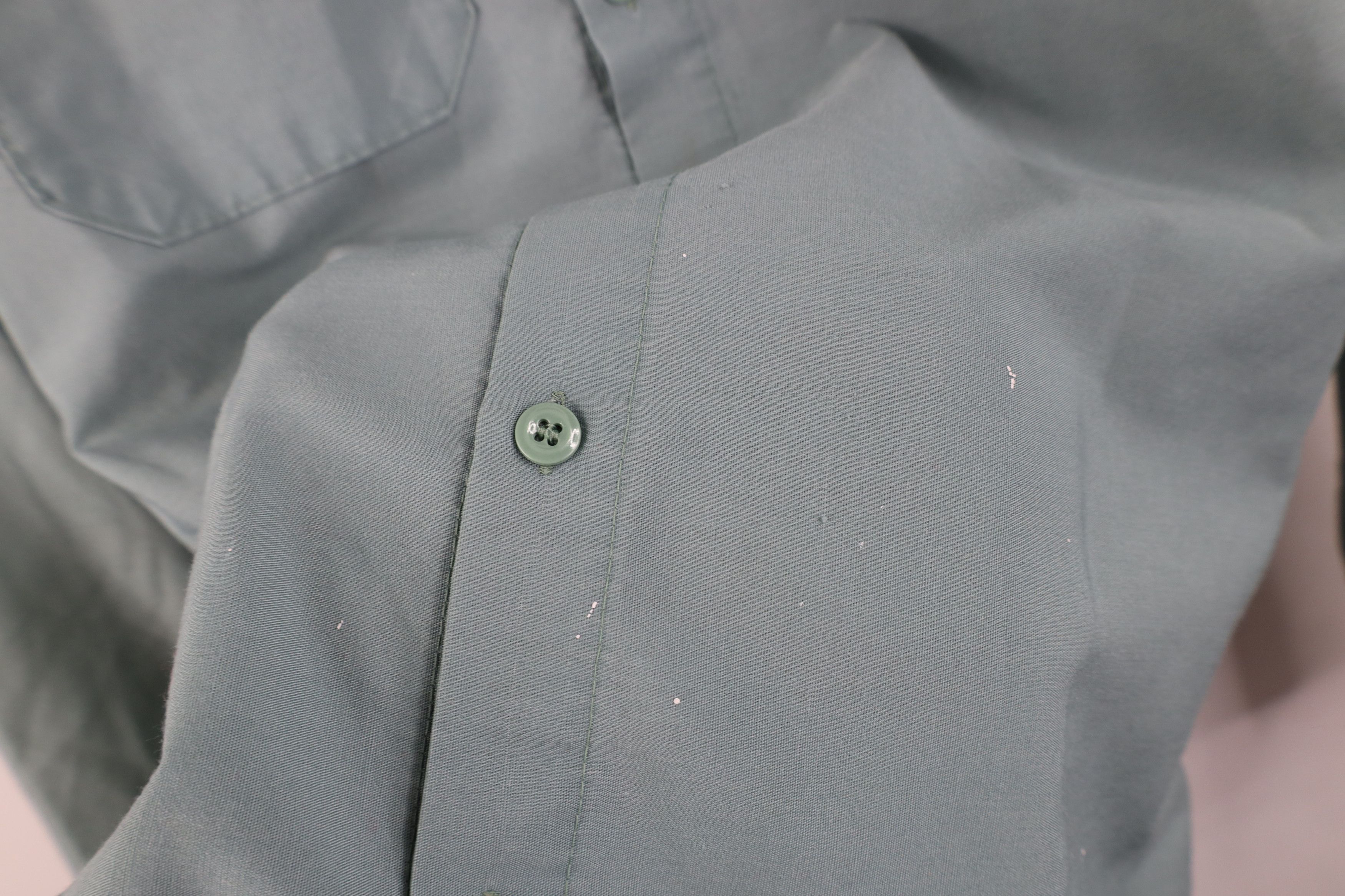 Vintage Vintage 70s Streetwear Mechanic Button Shirt Teal USA Size US M / EU 48-50 / 2 - 8 Thumbnail