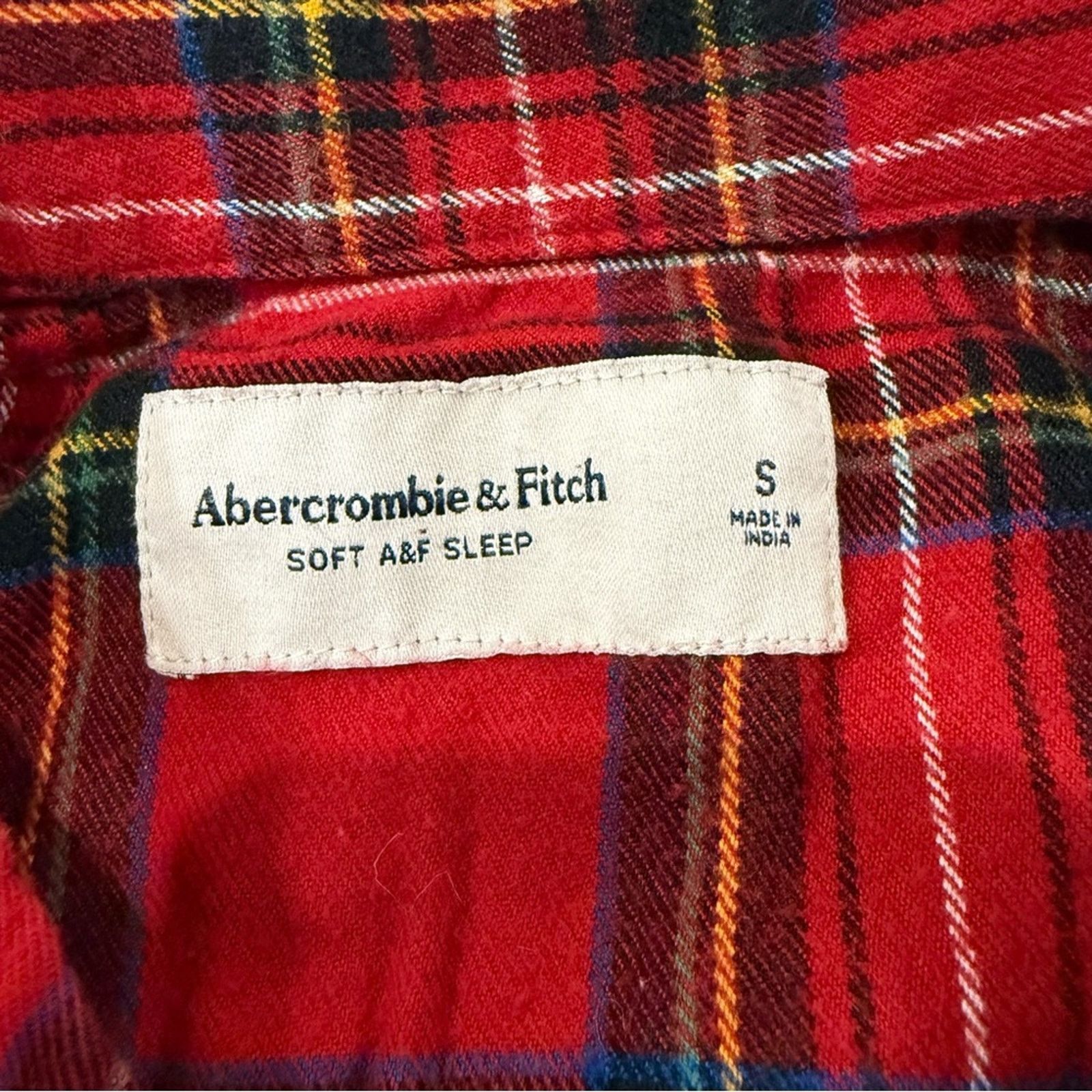 Abercrombie & Fitch Abercrombie & Fitch Soft Flannel Pajama Shirt Womens Small Size S / US 4 / IT 40 - 4 Thumbnail