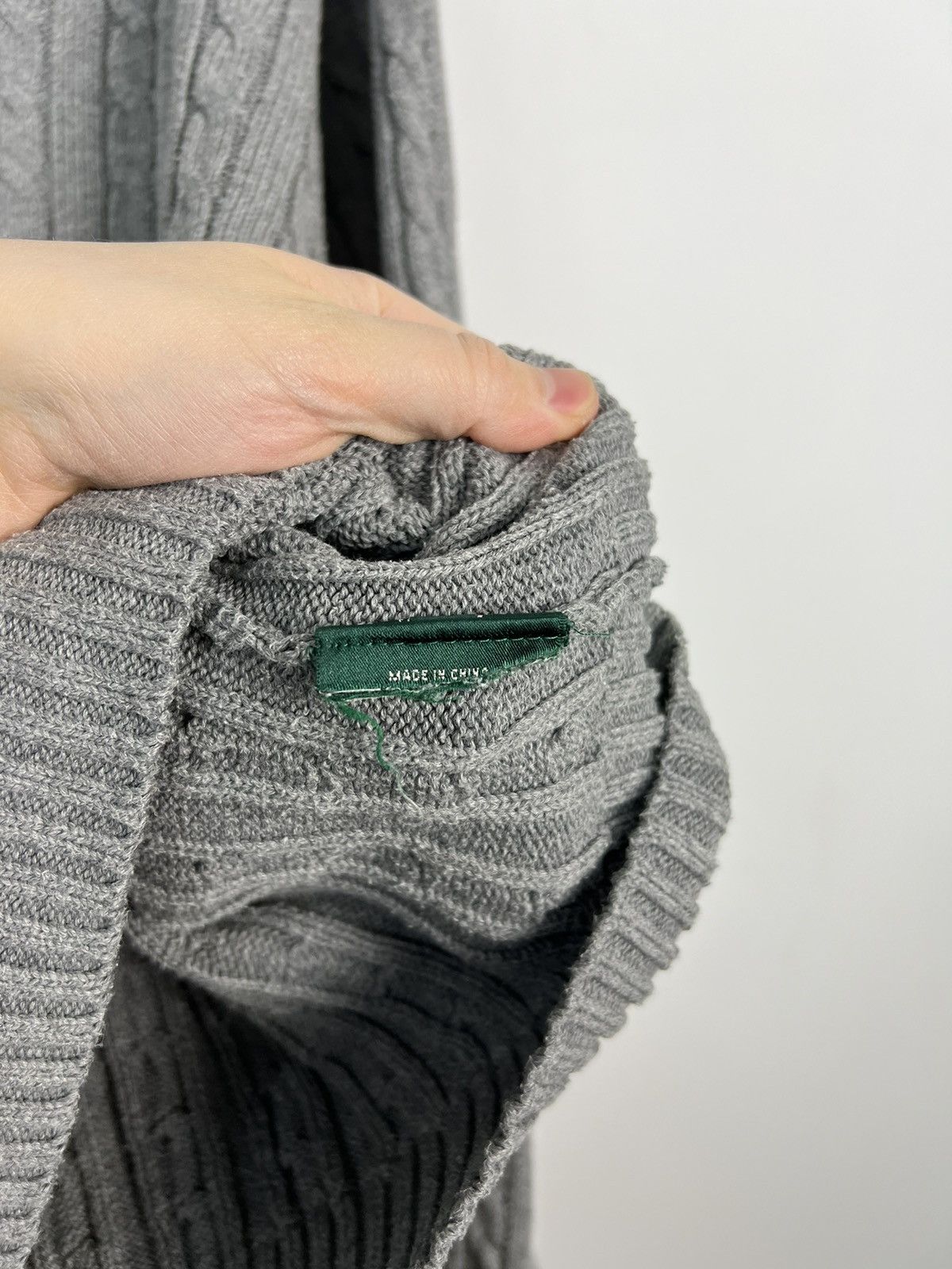 Lauren Ralph Lauren × Polo Ralph Lauren Braid Sweater Lauren Ralph Lauren Grey Size L / US 10 / IT 46 - 3 Thumbnail