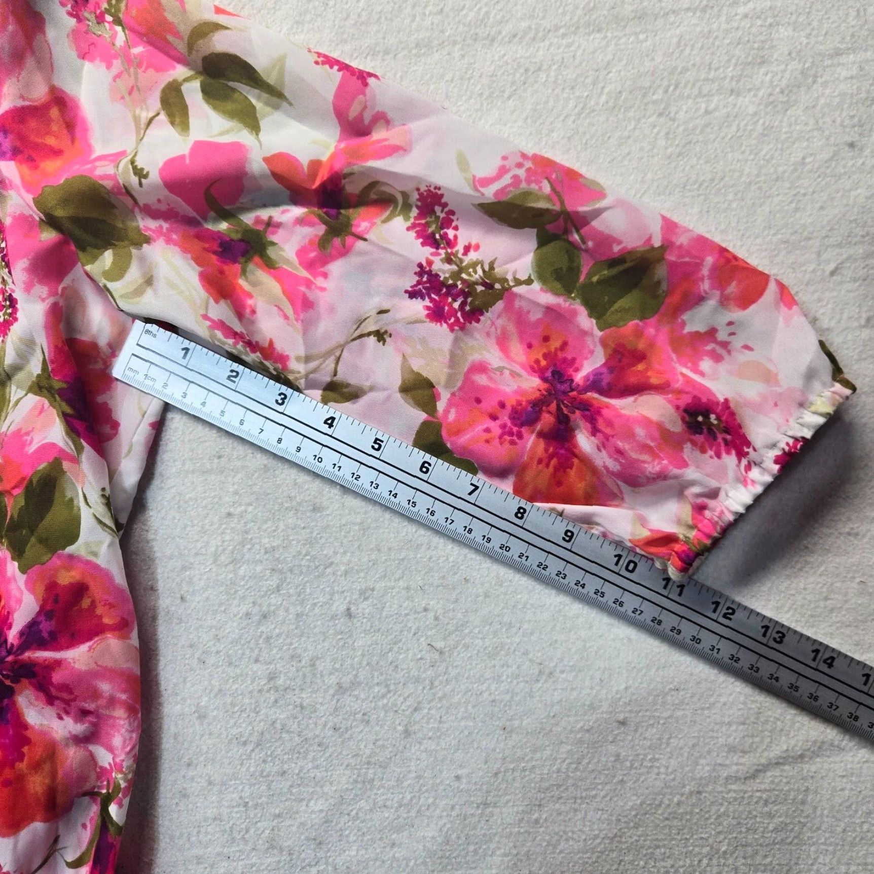 Jones New York JONES NEW YORK Floral Bell Sleeve Blouse Top Women's Large Multicolor Size L / US 10 / IT 46 - 5 Thumbnail