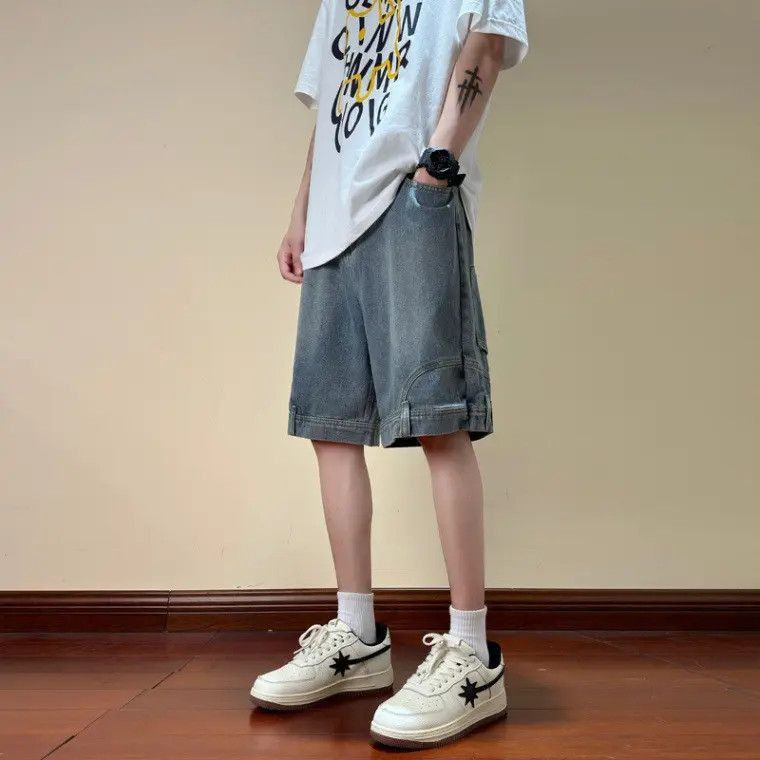 Japanese Brand Retro loose high street denim shorts Size US 32 / EU 48 - 5 Thumbnail