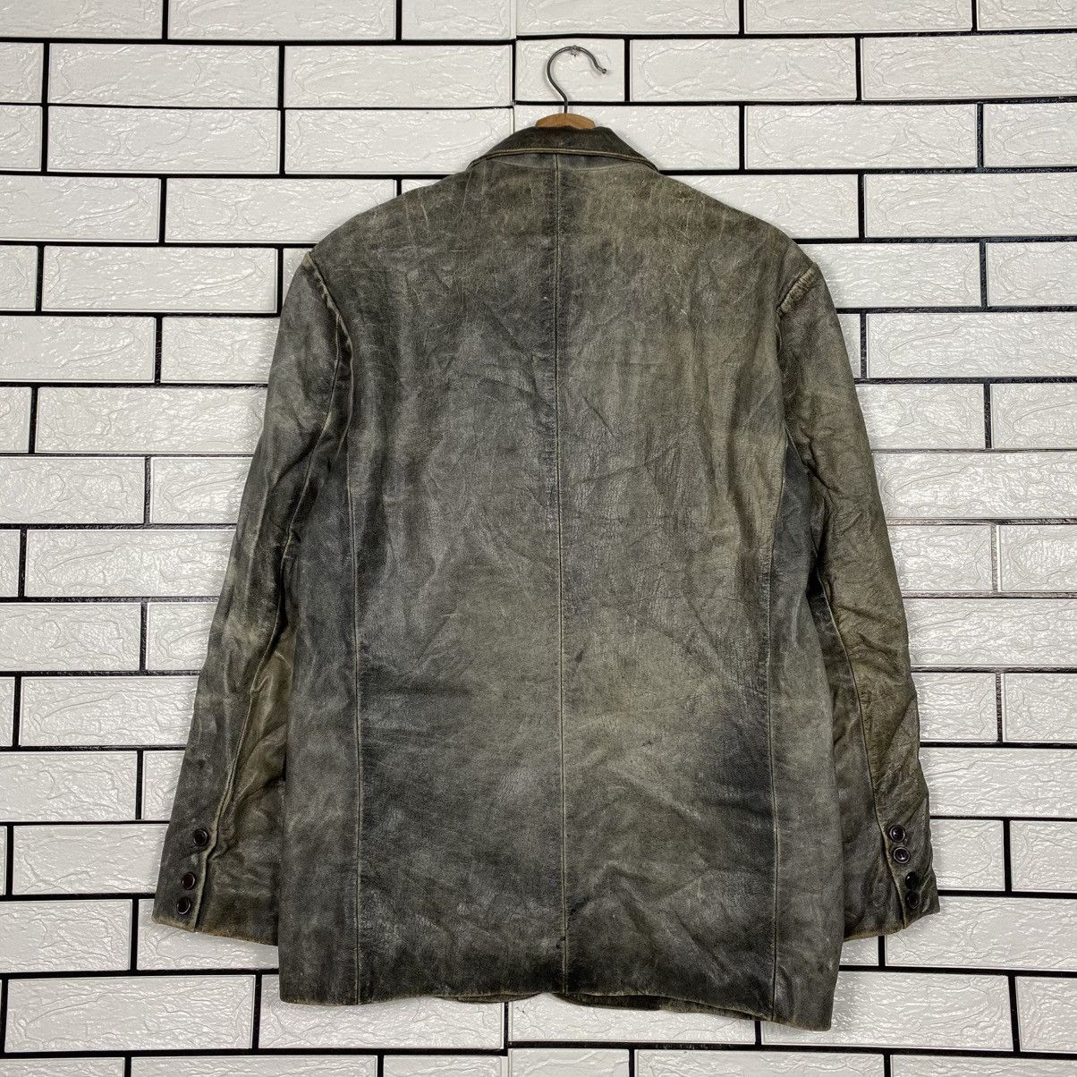 Japanese Brand 📌Vintage Genuine Leather Jacket Proud Label Issey Miyake Size US L / EU 52-54 / 3 - 9 Thumbnail