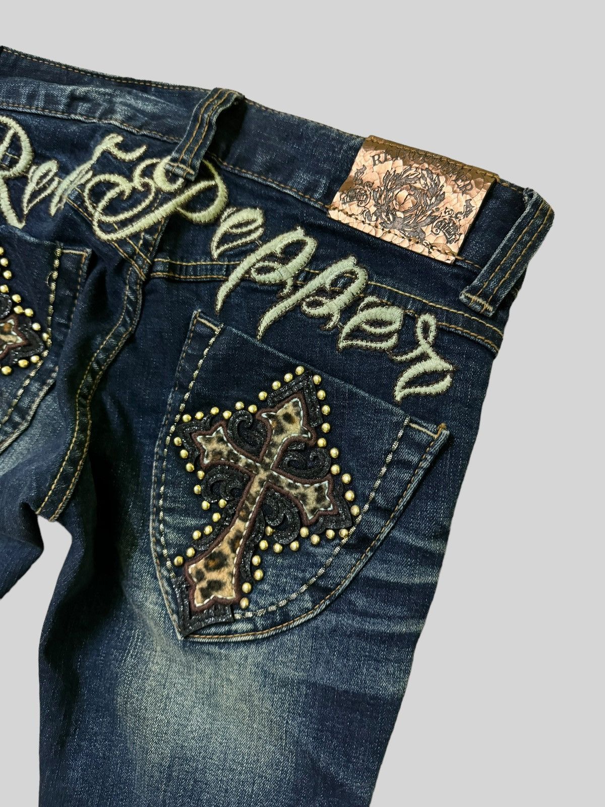 Hysteric Glamour × Japanese Brand Skinny REDPEPPER Cross Embroidery Junya Watanabe Denim Size US 27 - 13 Thumbnail