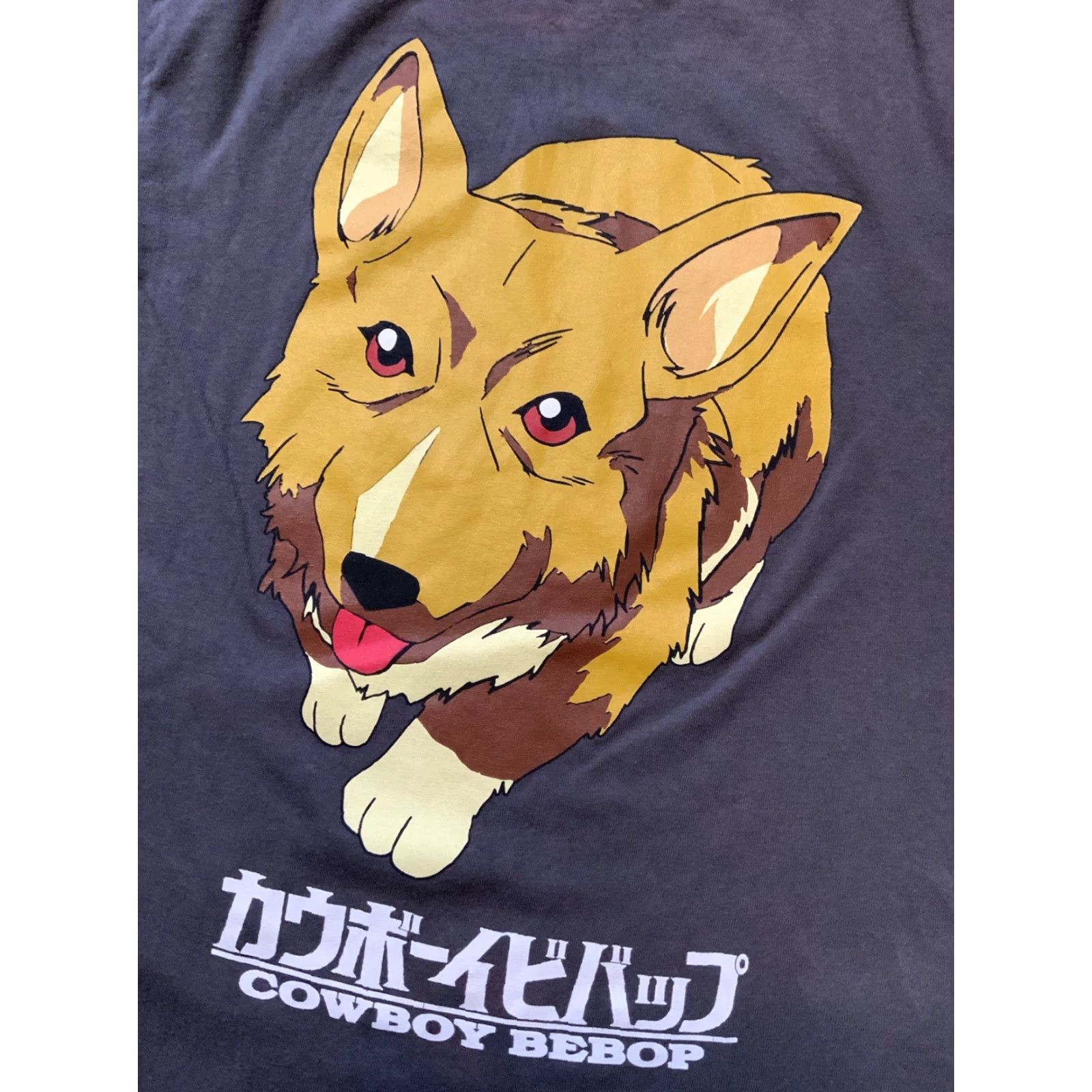 Vintage VINTAGE Cowboy Bebop Ein Corgi Dog Sunrise Neo Noir Anime Manga Graphic S/S T-Shirt Sz.M Medium Gray Mens Size US M / EU 48-50 / 2 - 2 Thumbnail