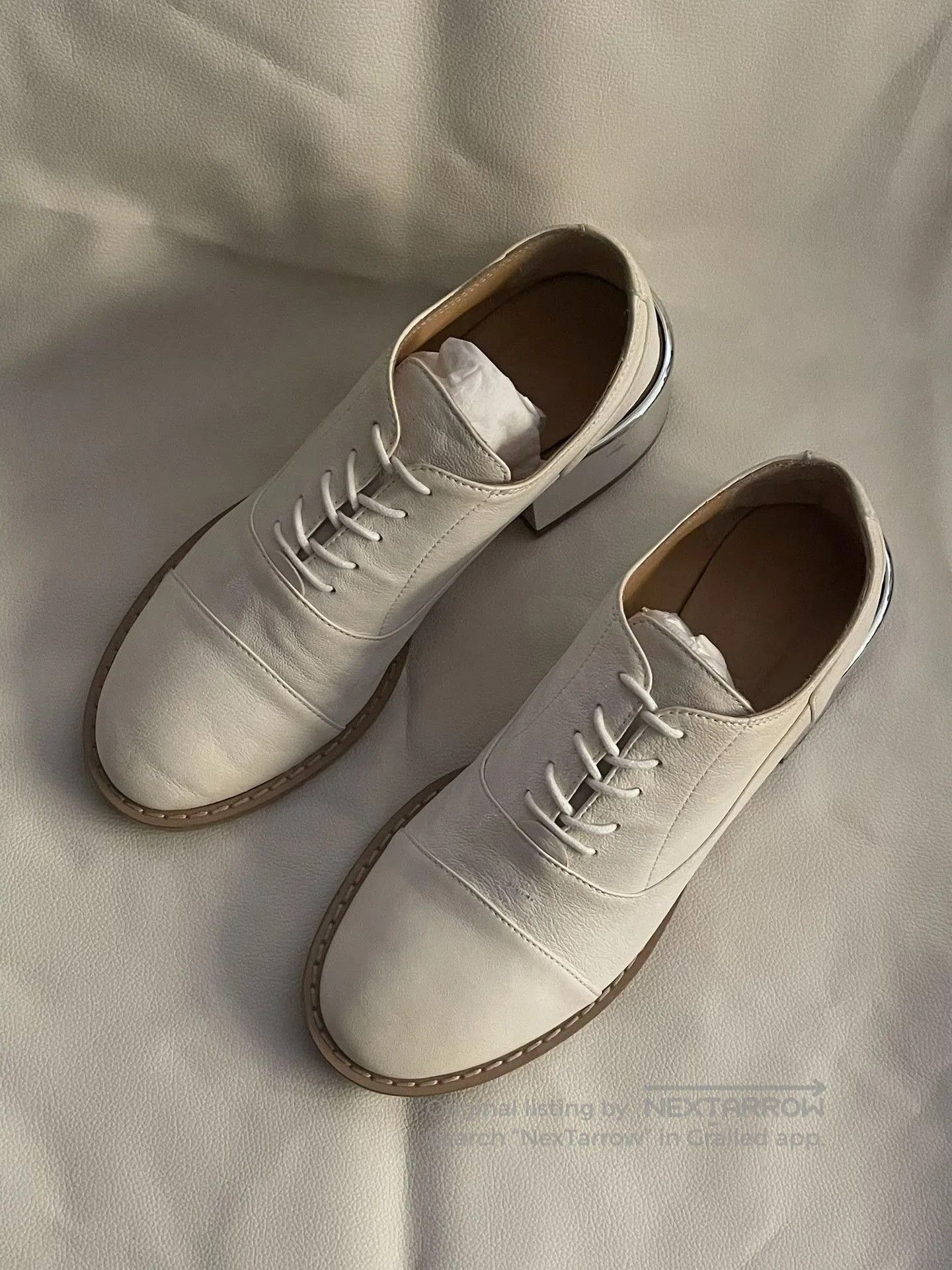 MM6 MM6 Maison Margiela Milky White Lamb Leather Shoes. Size US 8 / IT 38 - 6 Thumbnail