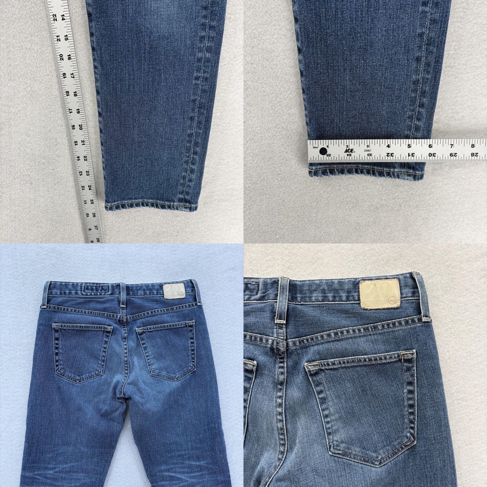 Denime AG Adriano Goldschmied Jeans Womens 26 Blue Ex Boyfriend Slim Stretch Denim Jeans Size 26" / US 2 / IT 38 - 8 Thumbnail