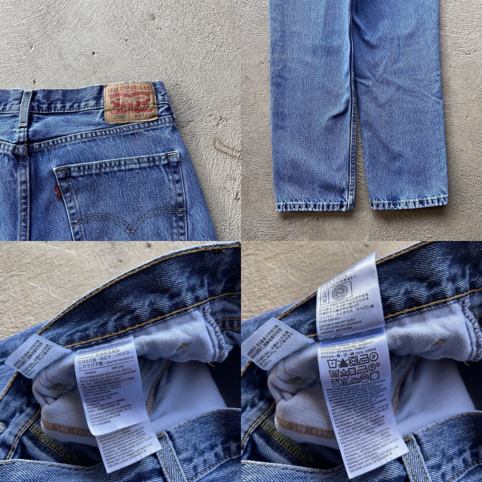 Levi's Levi's Jeans Mens 34x32 Blue 550 Baggy Loose Denim Pants Skate Fade Western Work 90s Grunge Size US 34 / EU 50 - 8 Thumbnail