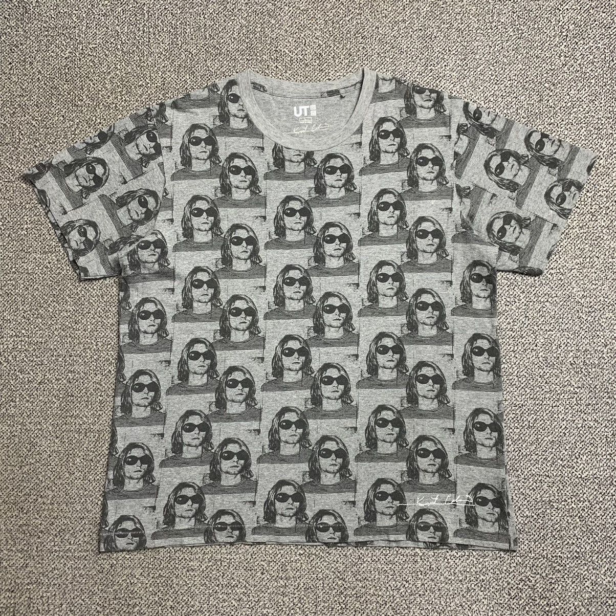 Band Tees × Nirvana × Uniqlo Uniqlo x Nirvana Kurt Cobain All Over Print Tee Size US S / EU 44-46 / 1 - 11 Thumbnail