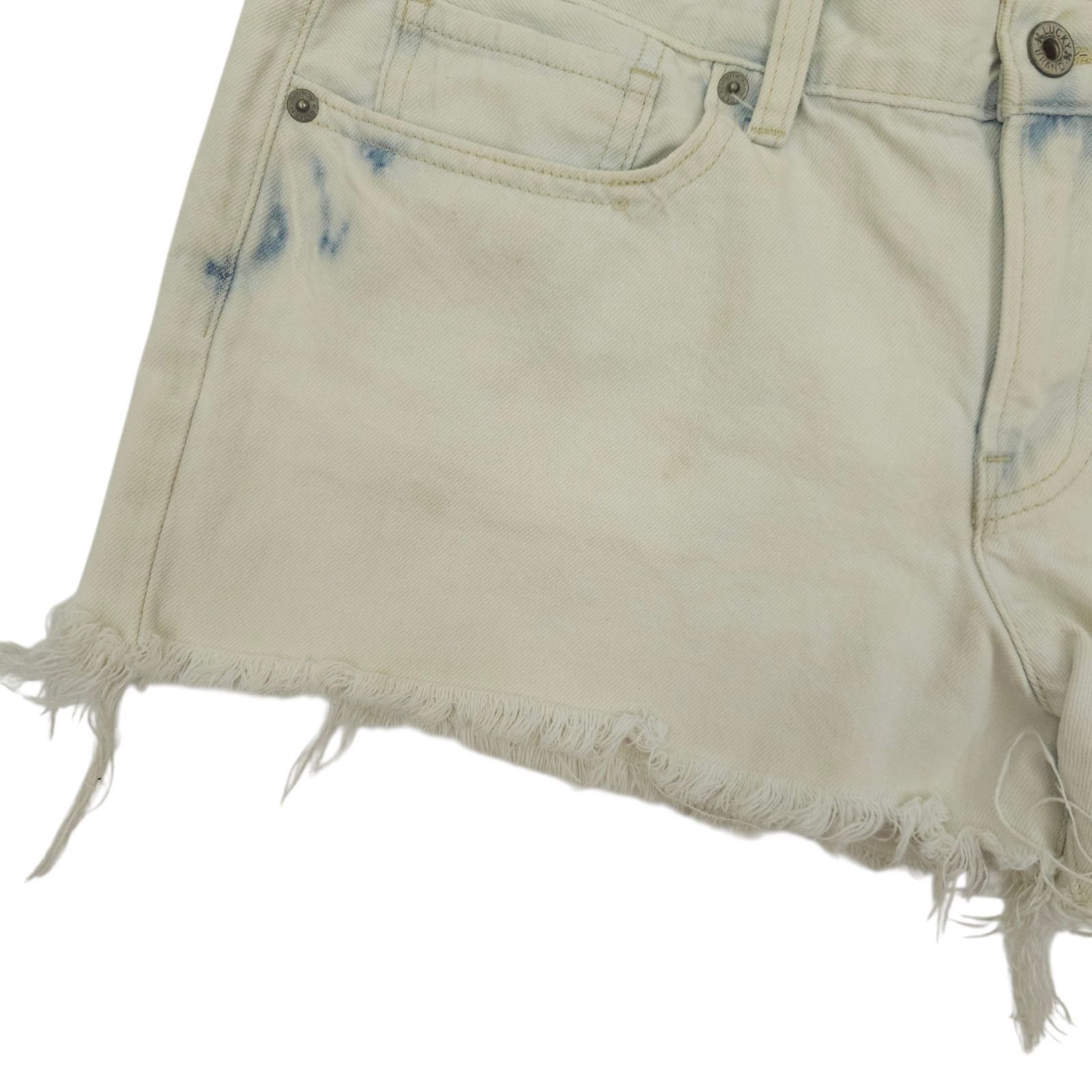 Lucky Brand Lucky Brand The Cut Off Denim Shorts 10/30 Boho White Acid W Size 32" / US 10 / IT 46 - 12 Thumbnail