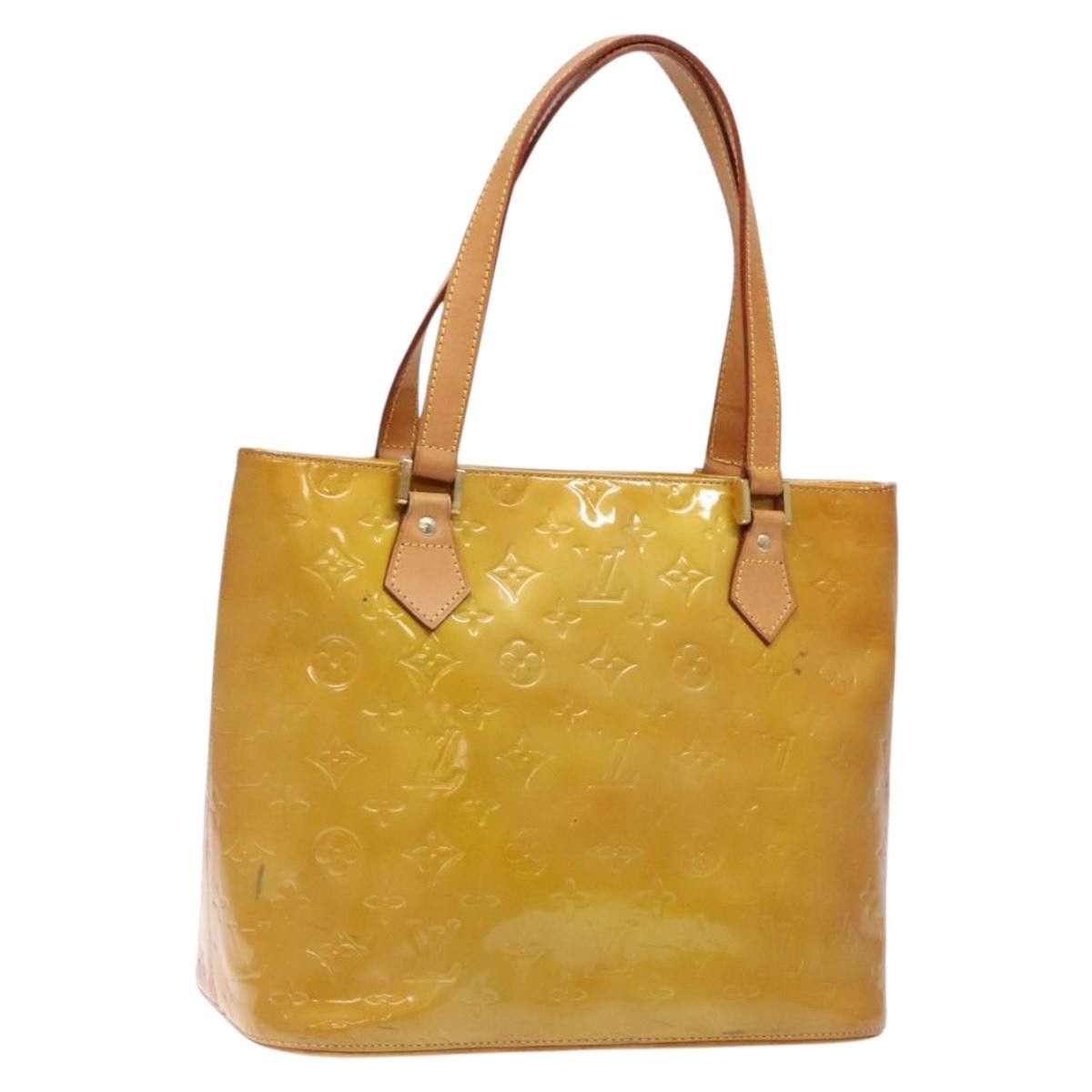 Louis Vuitton LOUIS VUITTON Monogram Vernis Houston Hand Bag Beige M91004 Size ONE SIZE - 1 Thumbnail