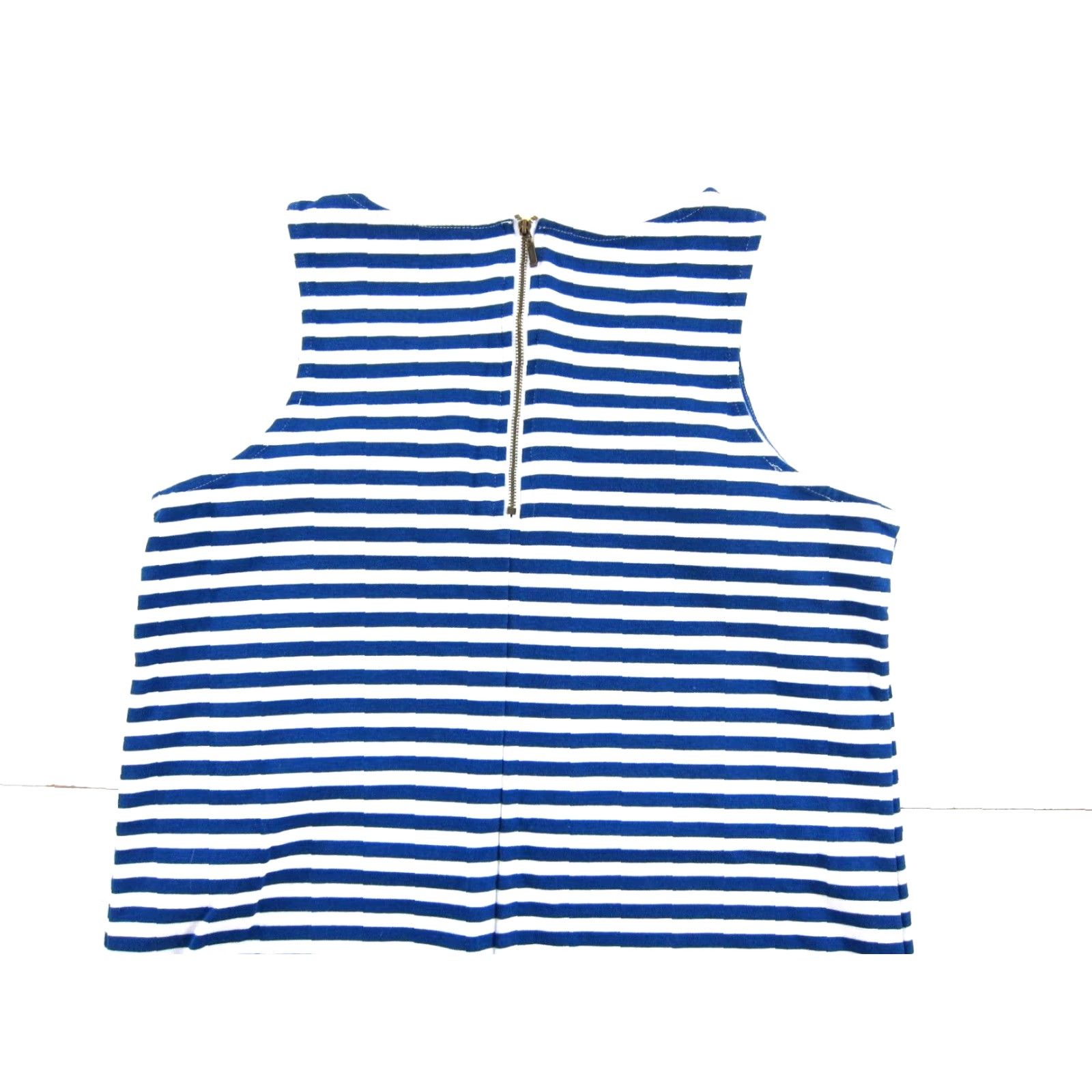 Old Navy Old Navy Cotton Stretch Blue White Stripe V-Neck Tunic Tank Dress Large Size L / US 10 / IT 46 - 5 Thumbnail