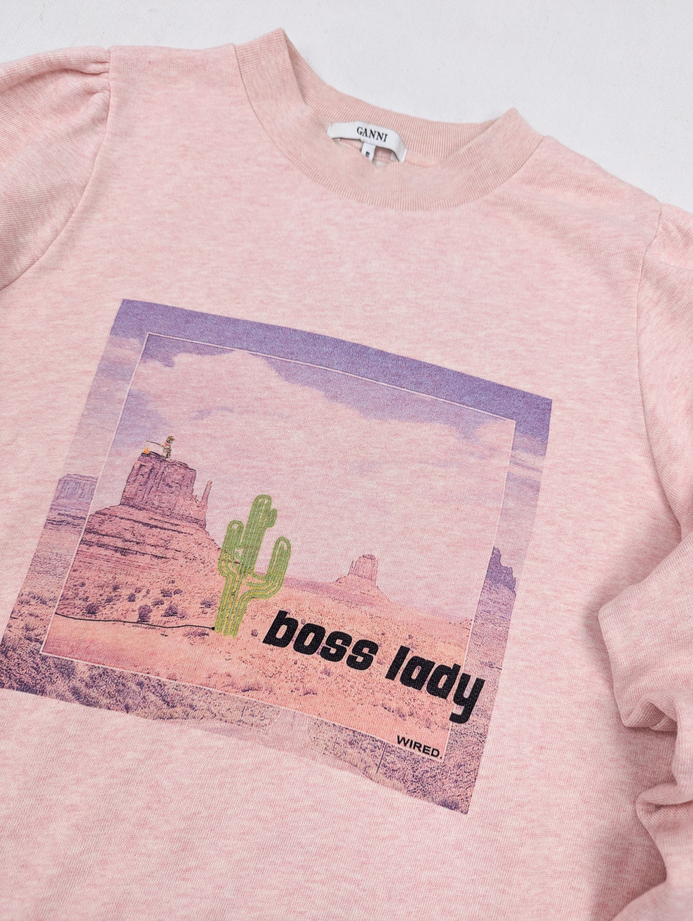Ganni Ganni boss lady pink sweatshirt M Size M / US 6-8 / IT 42-44 - 3 Thumbnail