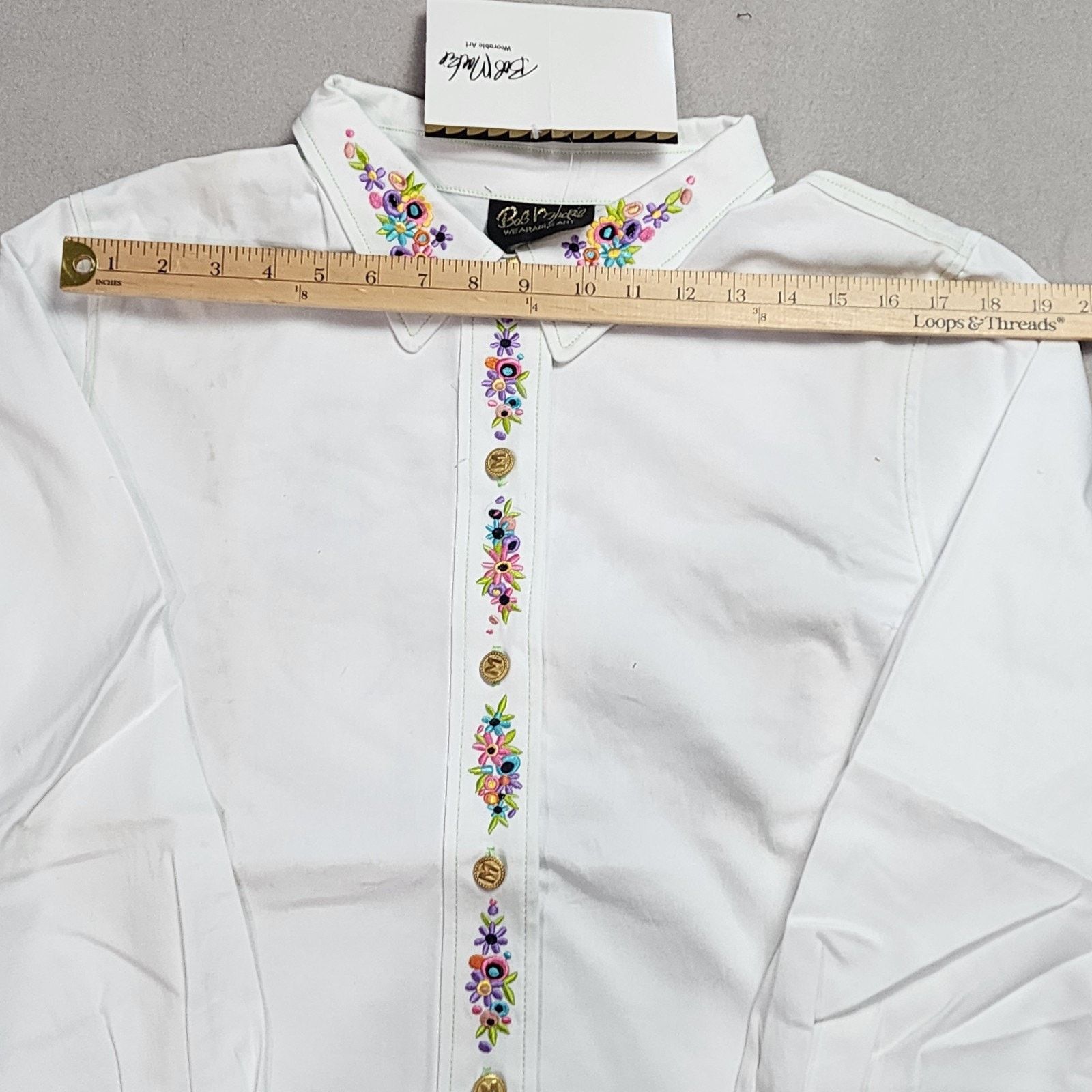Bob Mackie Bob Mackie Embroidered Top/Coat Women XL White Maypole Size XL / US 12-14 / IT 48-50 - 3 Thumbnail