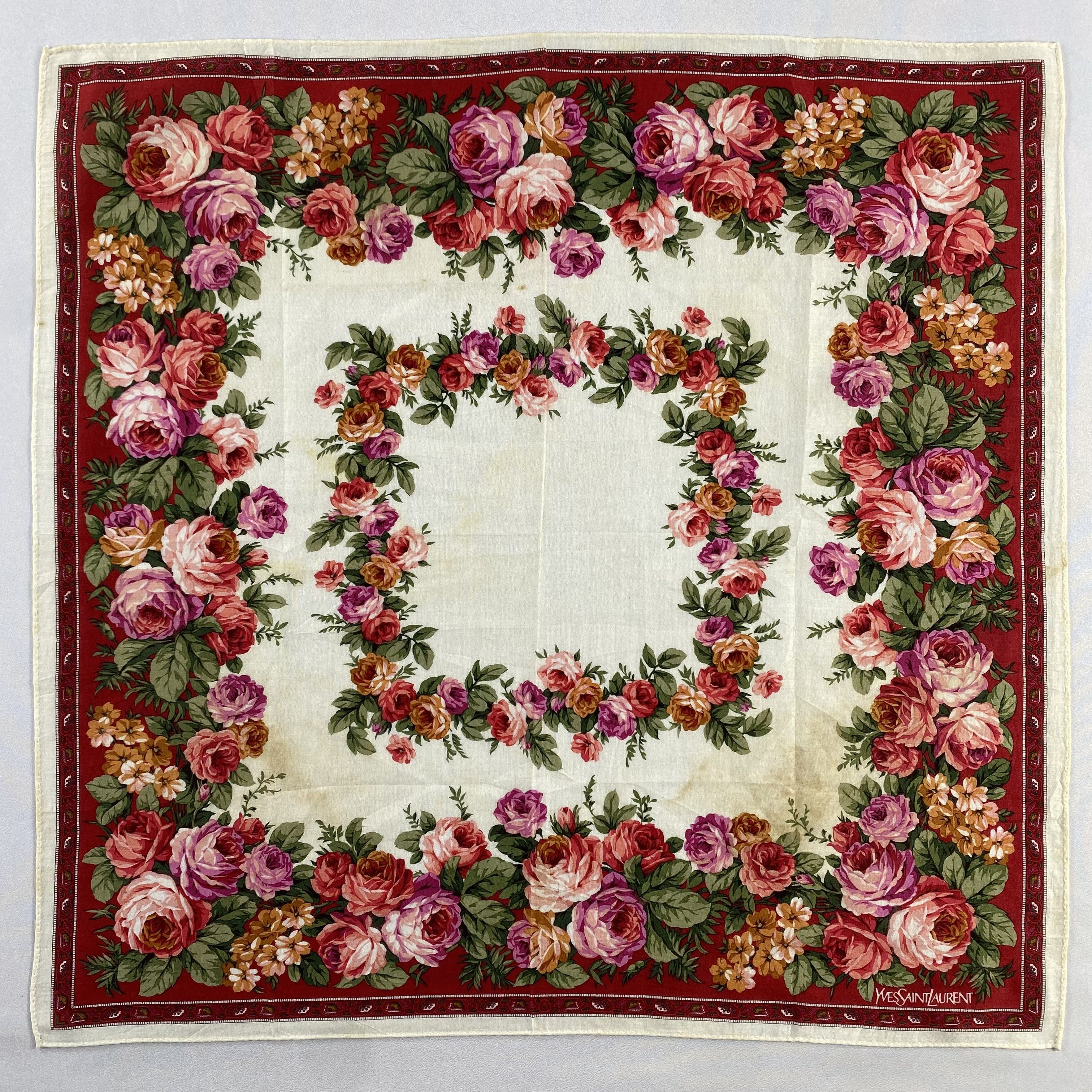 Vintage Yves Saint Laurent Bandana/ Handkerchief / Neckerchief-P1731 Size ONE SIZE - 1 Thumbnail