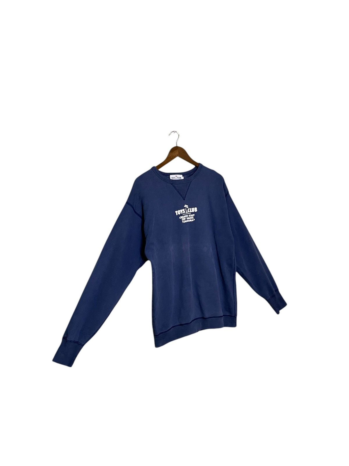 Other TOYS CLUB v neck small logo printed sweatshirt color blue Size US M / EU 48-50 / 2 - 3 Thumbnail