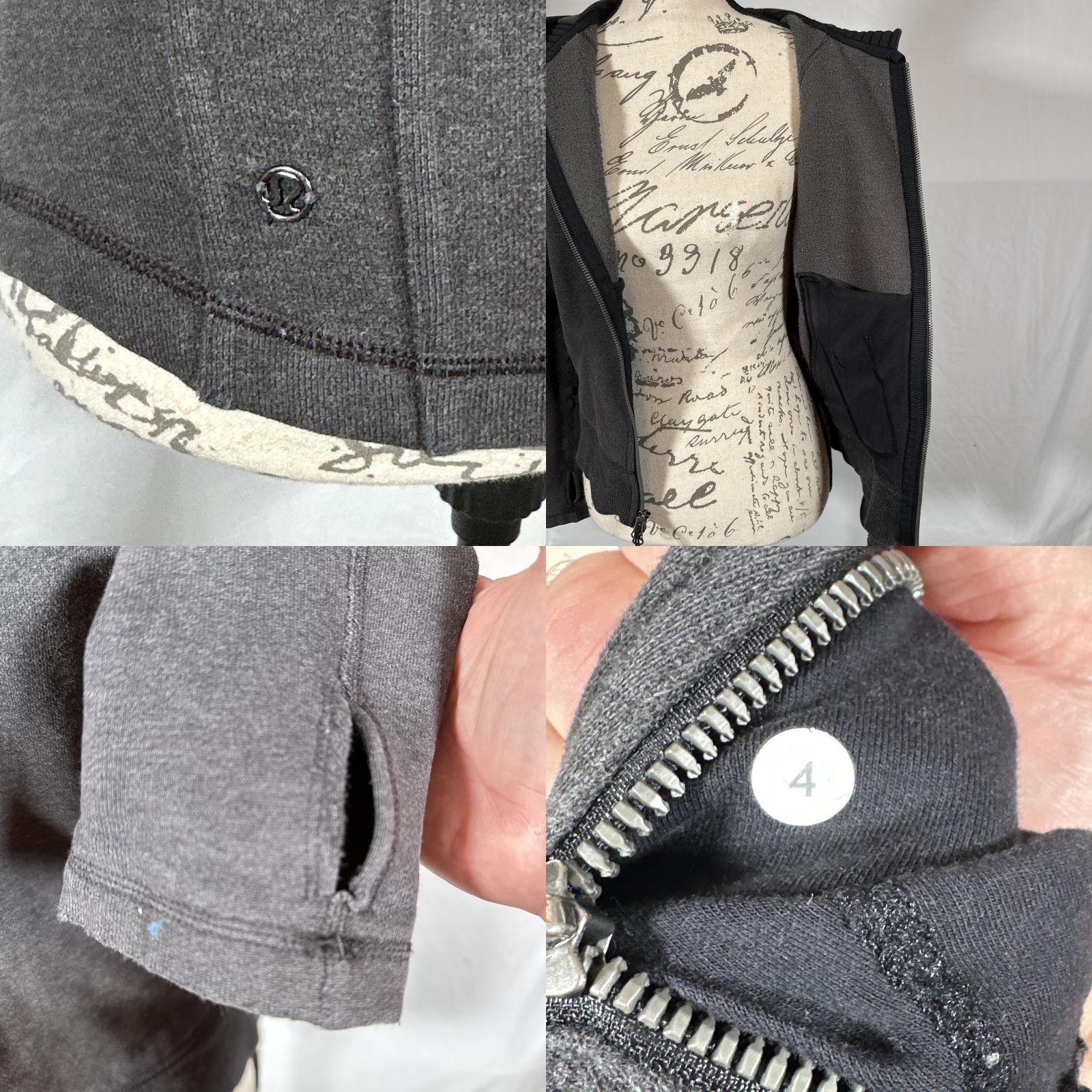 Lululemon Lululemon Scuba Hoodie Full Zip Womens 4 Charcoal Gray Fleece with Thumbholes Size S / US 4 / IT 40 - 8 Thumbnail