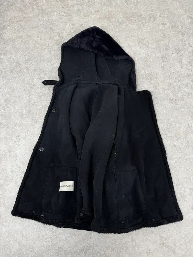 Emporio Armani 1990s Emporio Armani Black Reversible Faux Fur Coat Size XS / US 0-2 / IT 36-38 - 11 Thumbnail