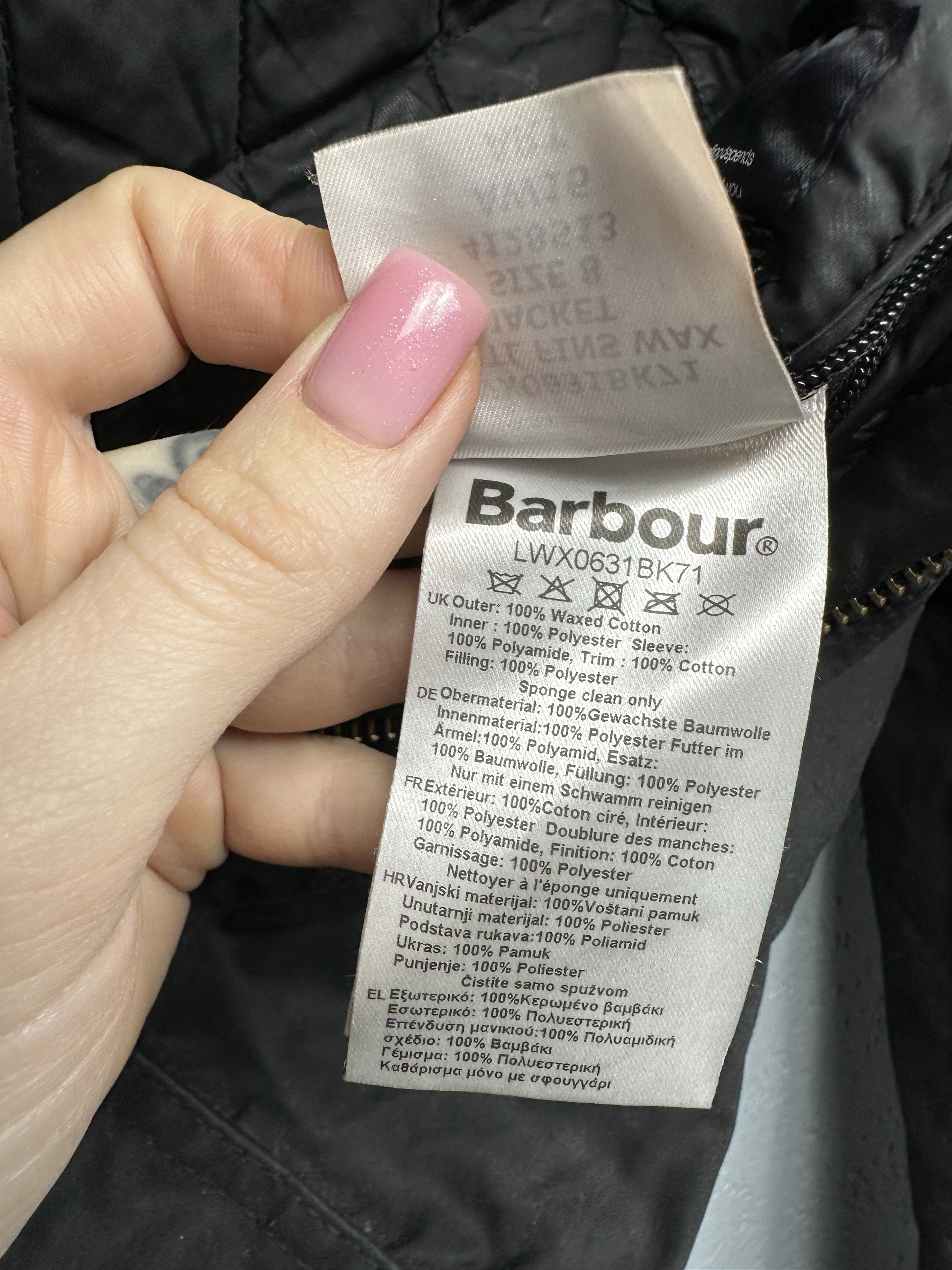 Barbour Barbour International Womens Fins Wax Jacket Size S / US 4 / IT 40 - 8 Thumbnail