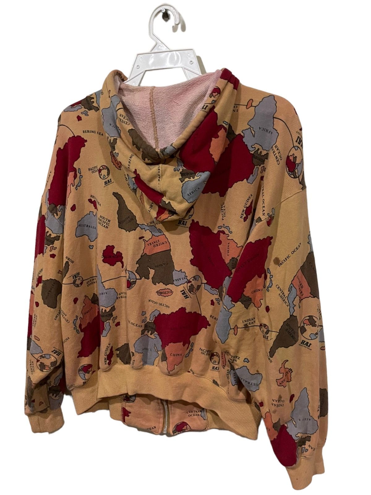 Hai Sporting Gear Issey Miyake Hai Sporting Gear 80s AOP Map Distressed Hoodie Size US M / EU 48-50 / 2 - 8 Thumbnail