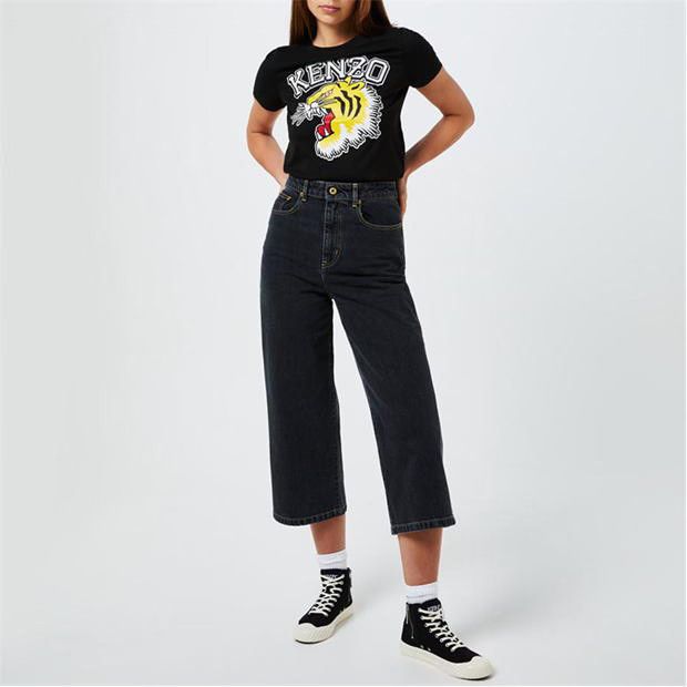 Kenzo o1g2r1mq1024 Jean in Black Size 22" - 4 Thumbnail