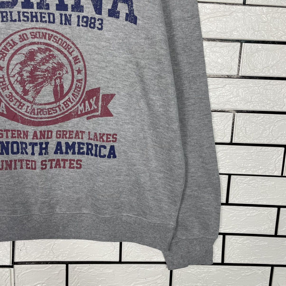 Japanese Brand Indiana Capital States Crewneck Sweatshirt Size US XXL / EU 58 / 5 - 4 Thumbnail