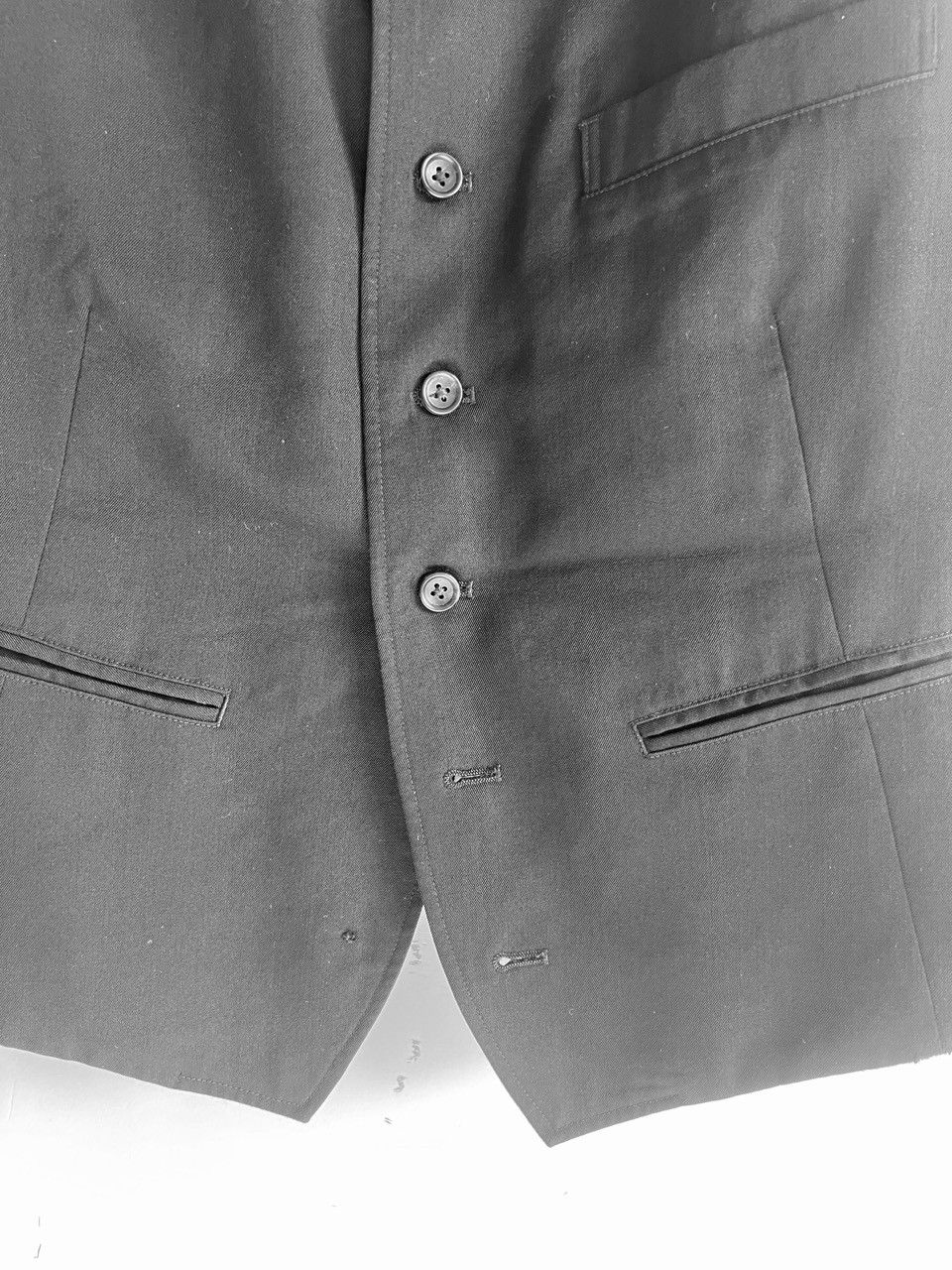 Yohji Yamamoto Yohji Yamamoto Pour Homme W/Gabardine 8BS Stand Collar Vest Size US M / EU 48-50 / 2 - 4 Thumbnail
