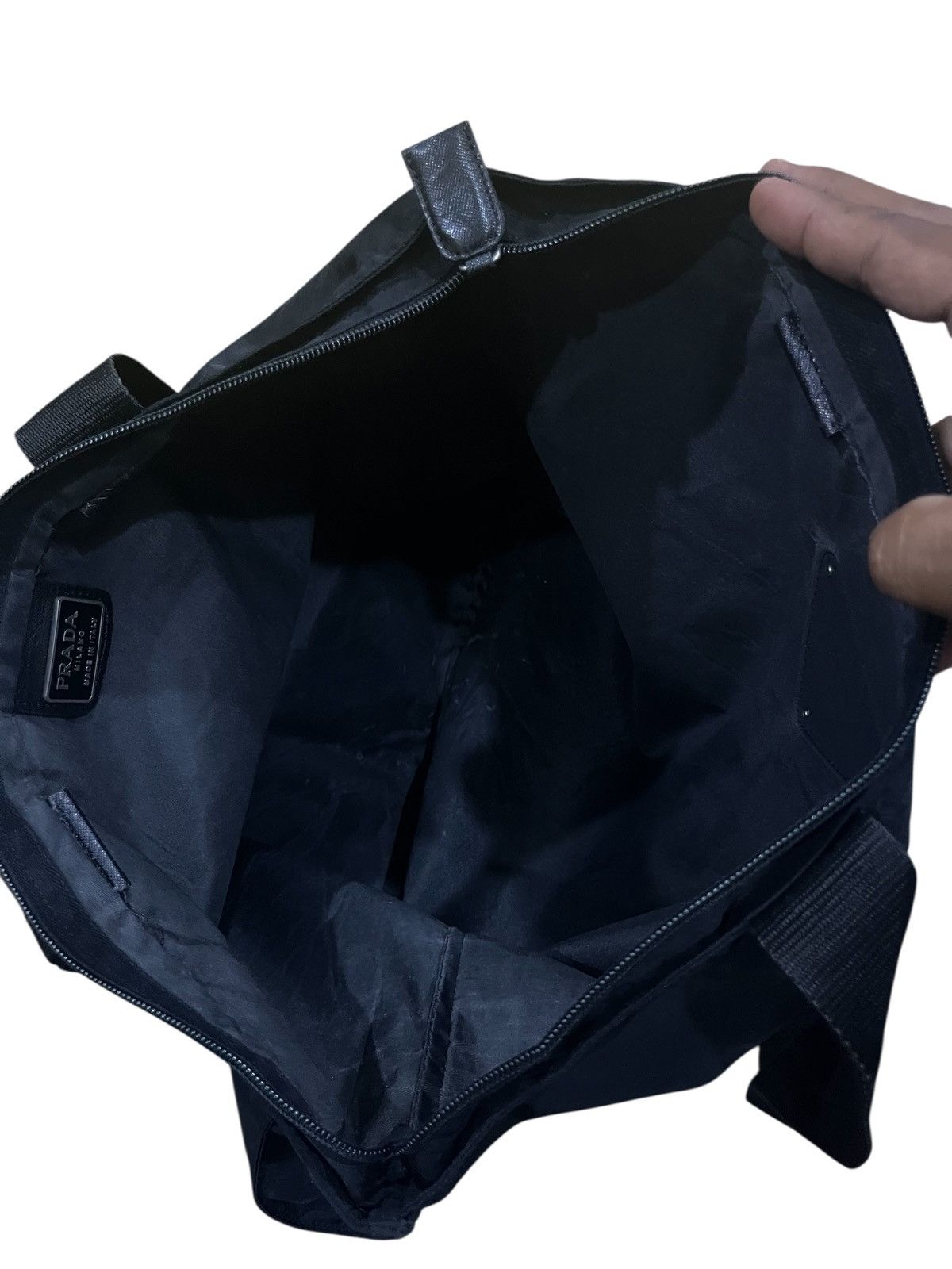 Prada Prada nylon zip tote bag black Size ONE SIZE - 13 Thumbnail