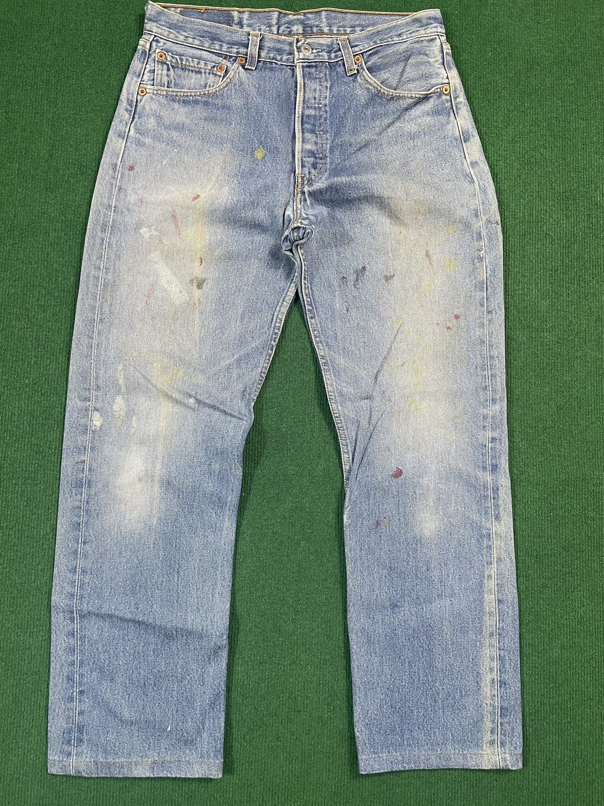 Rare, vintage 501 paint-splatter on sale jeans